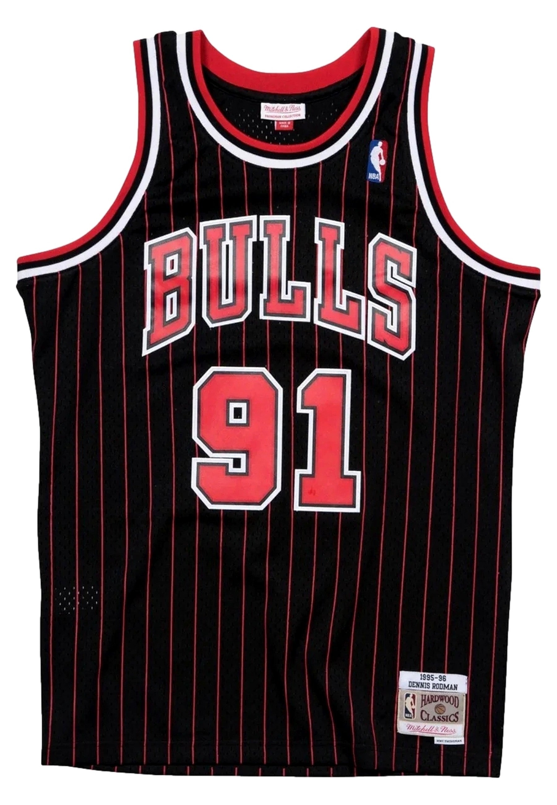 CAMISETA MITCHELL & NESS NEGRA BULLS RODMAN 91 ESTAMPADO