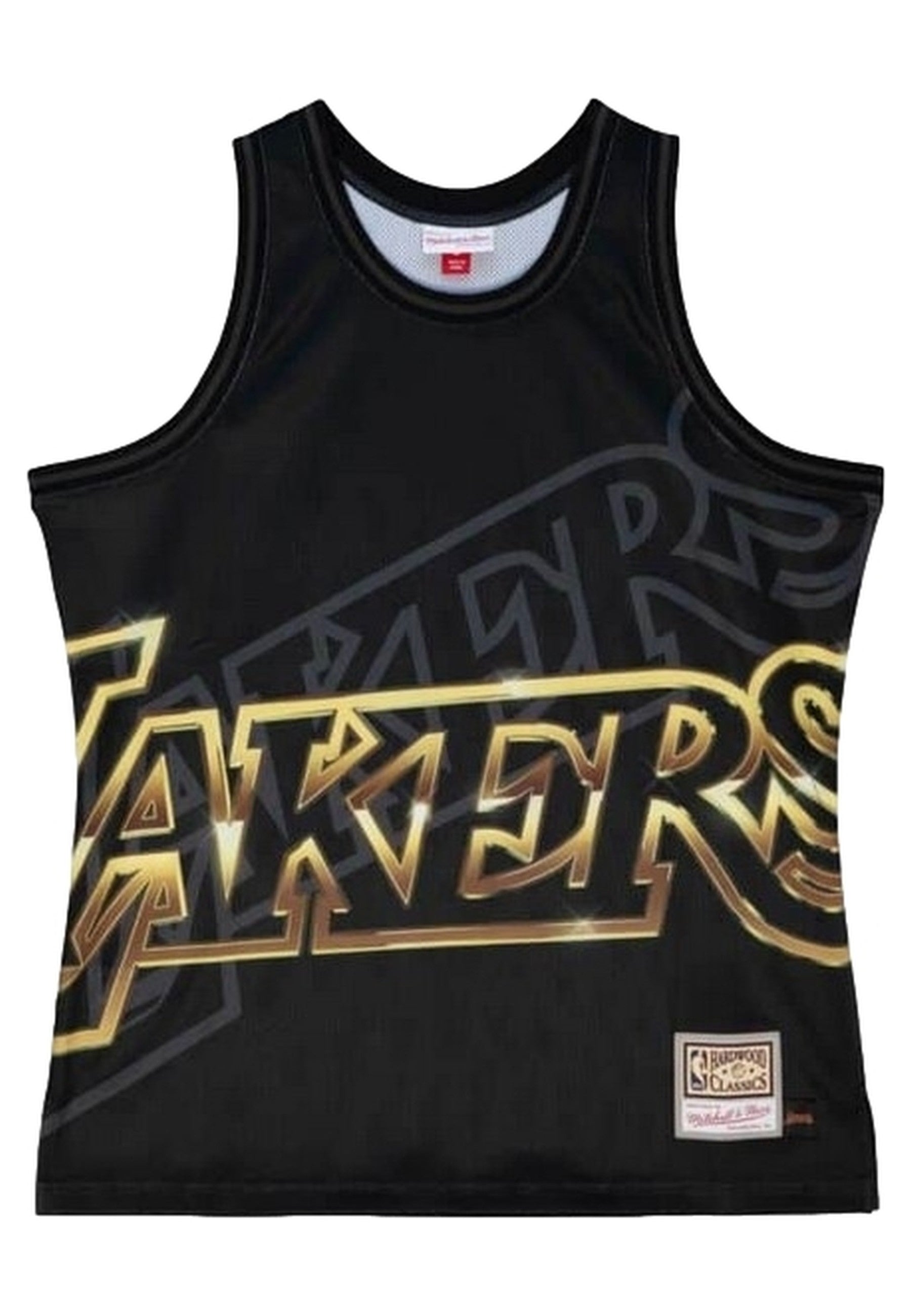 CAMISETA MITCHELL & NESS NEGRA LAKERS BIG FACE 4.0