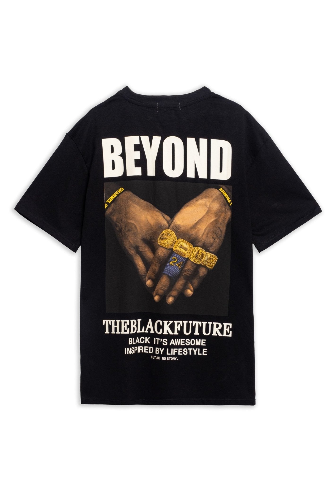 CAMISETA NEGRA BEYOND RINGS OVERSIZED TEE - AREA ZERO