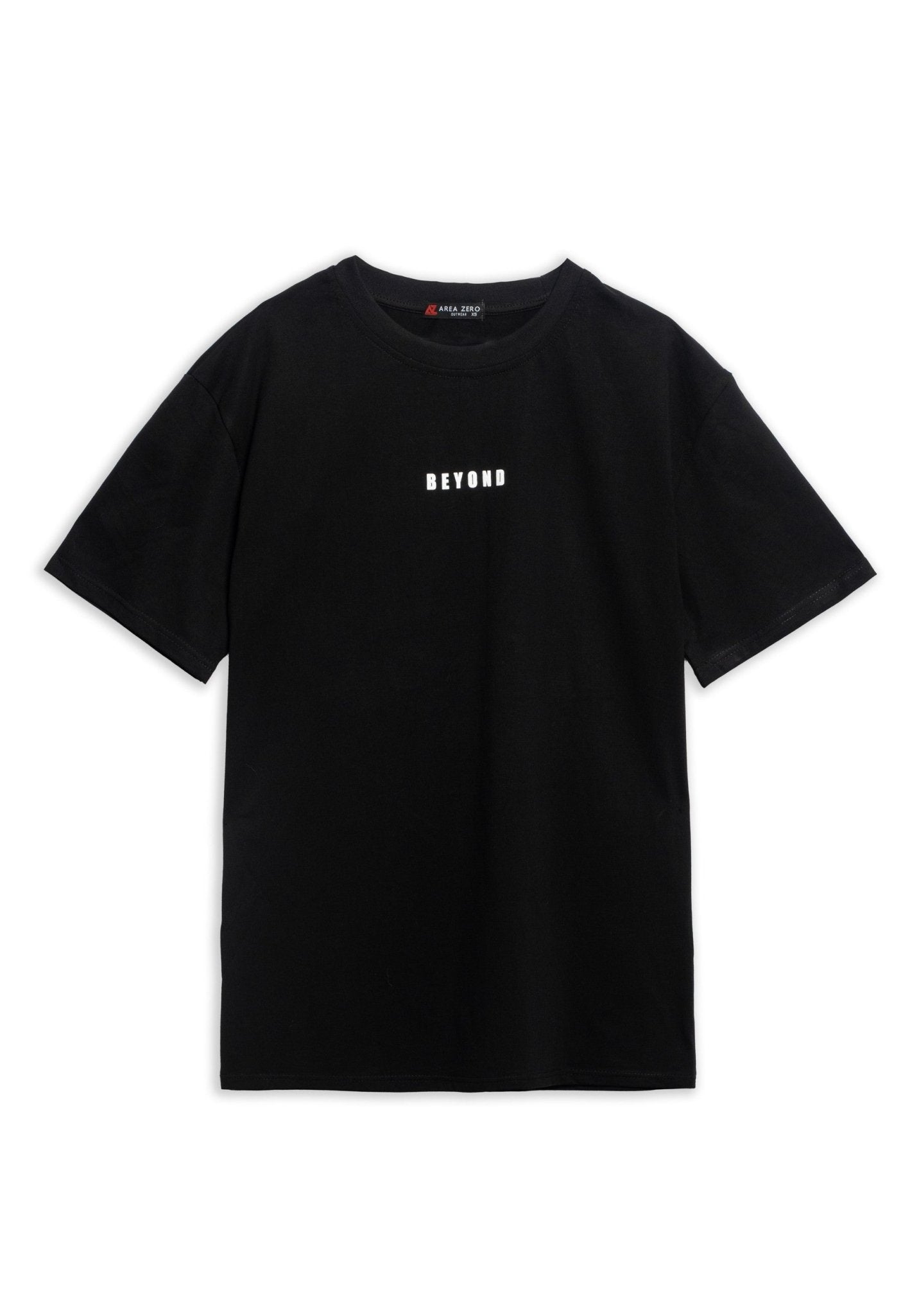 CAMISETA NEGRA BEYOND RINGS OVERSIZED TEE - AREA ZERO
