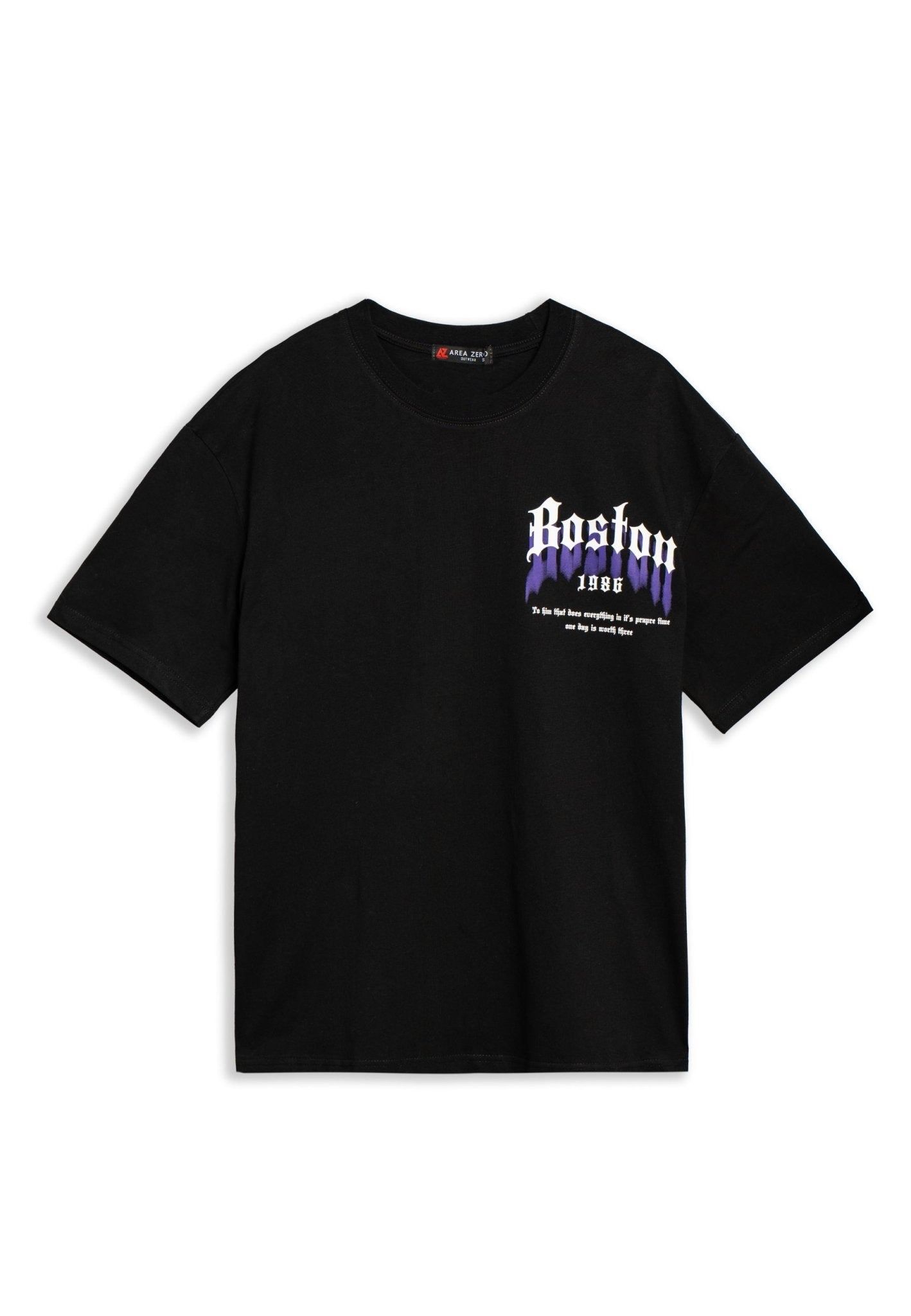 CAMISETA NEGRA BOSTON CLOWN TEE - AREA ZERO