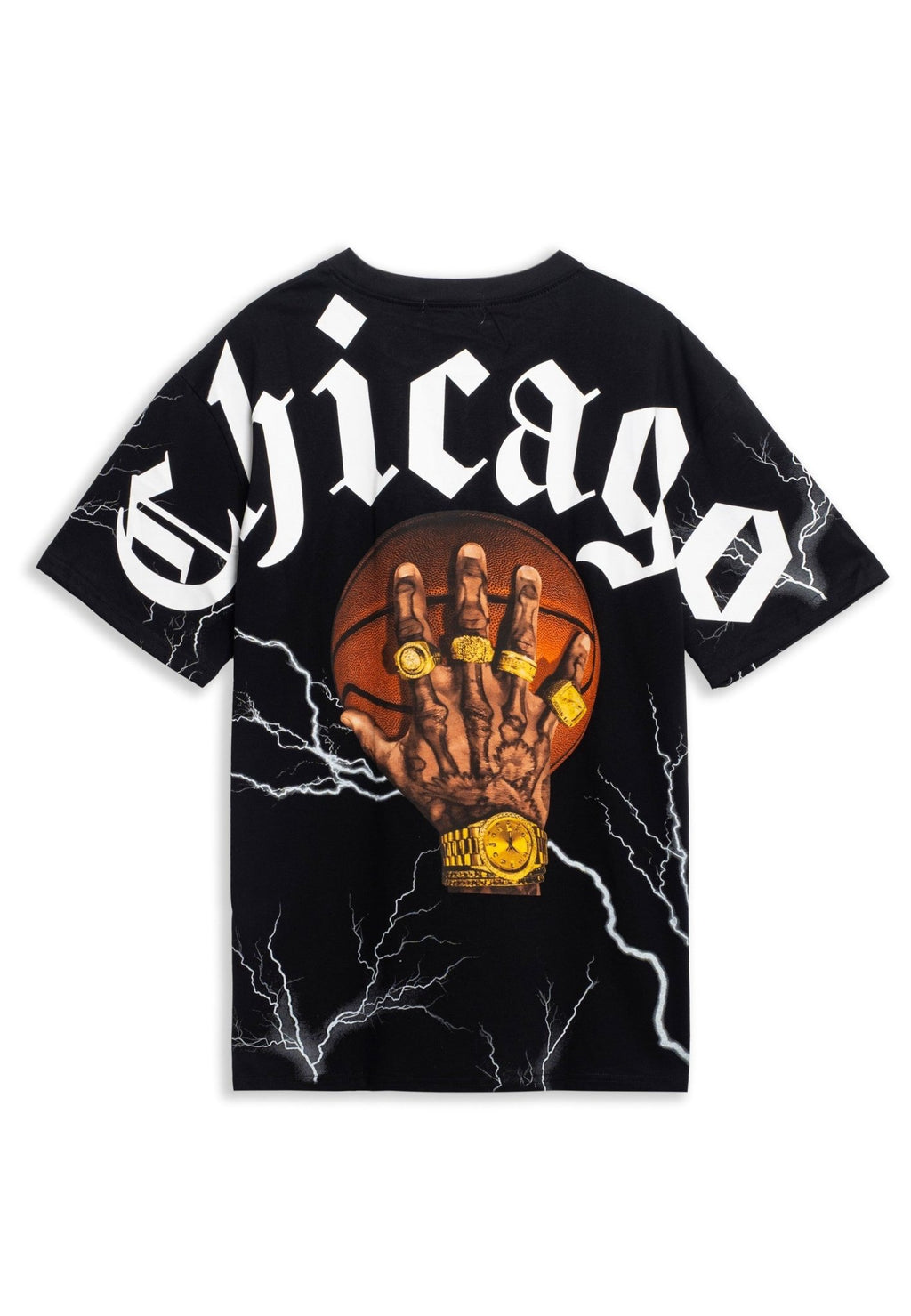 CAMISETA NEGRA CHICAGO THUNDER BALL OVERSIZED TEE - AREA ZERO