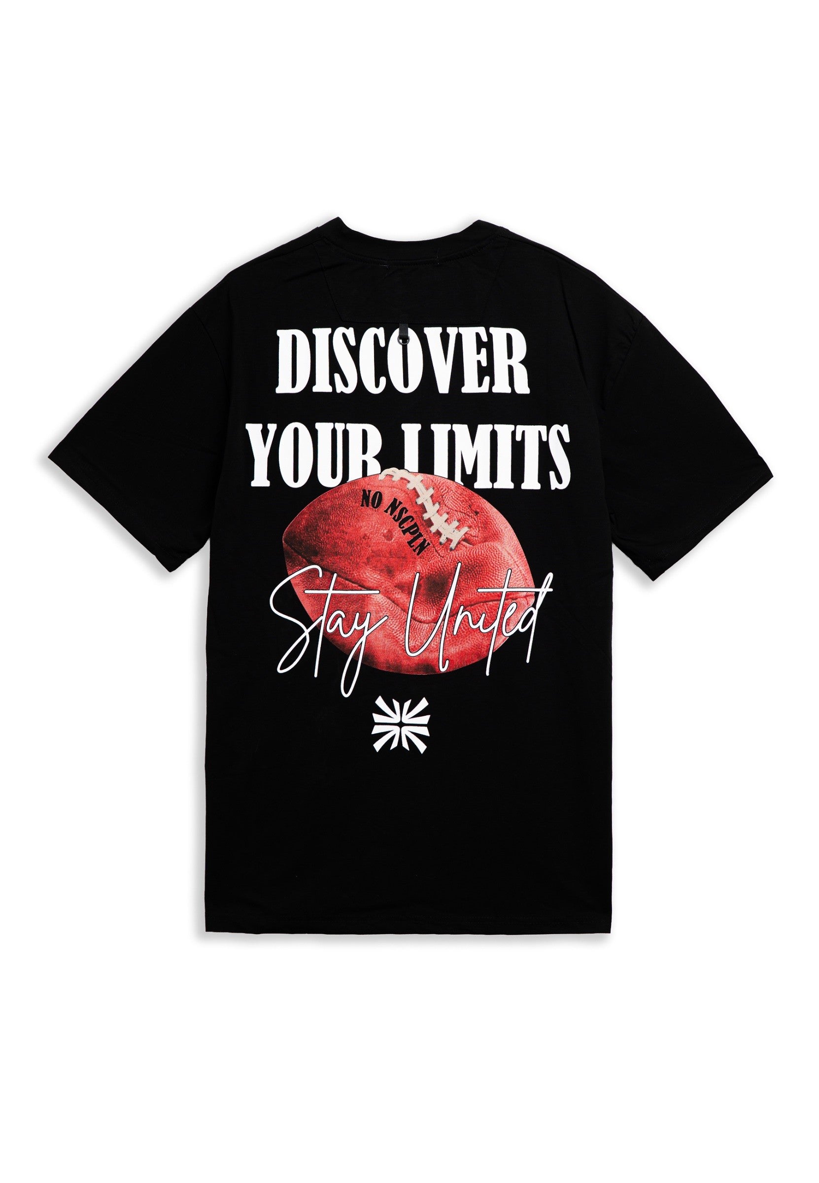 CAMISETA NEGRA DISCOVER YOUR LIMITS OVERSIZED TEE