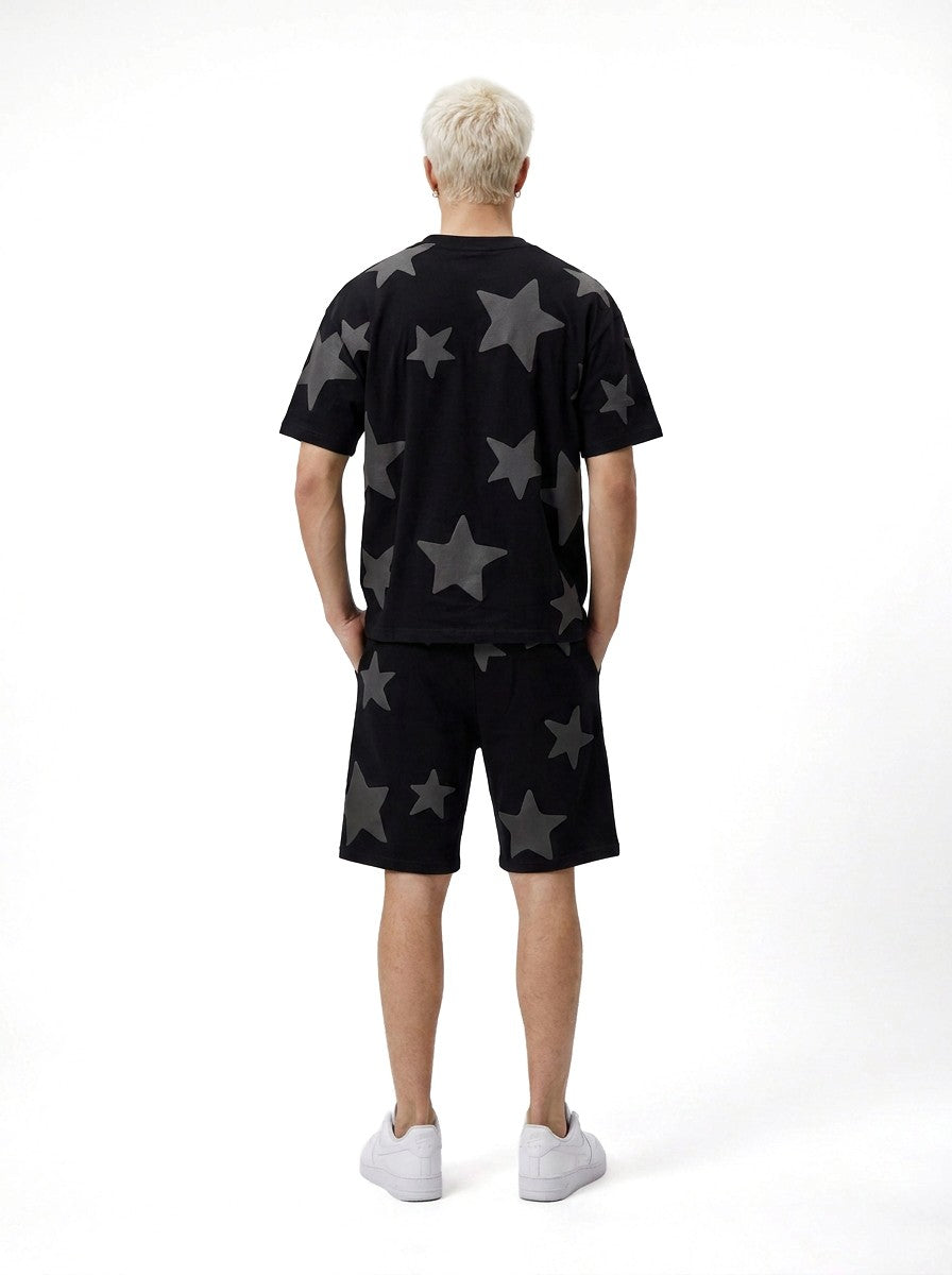 CAMISETA NEGRA FALLING STARS OVERSIZED TEE