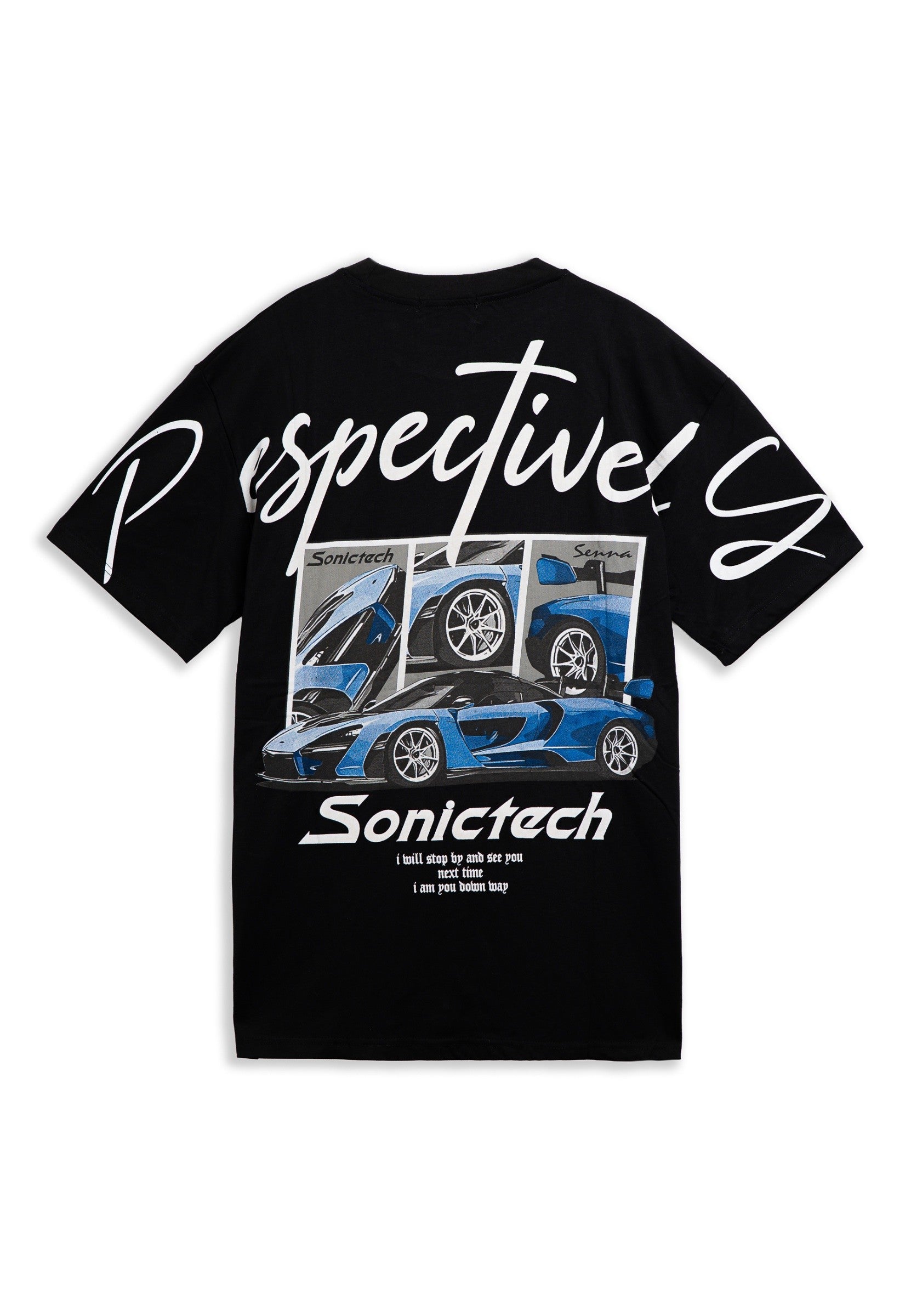 CAMISETA NEGRA PERSPECTIVELY SONICTECH OVERSIZED TEE
