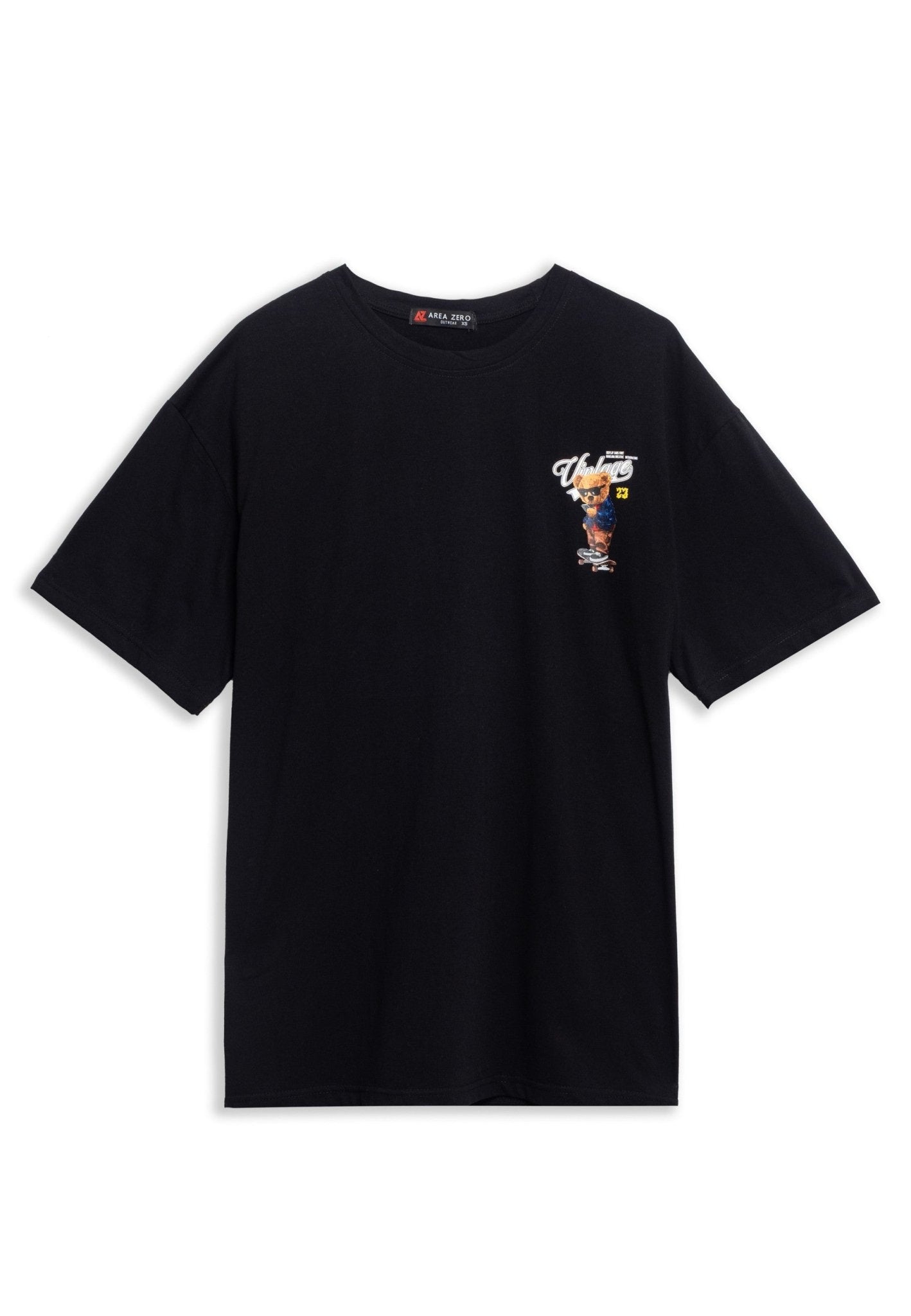 CAMISETA NEGRA VANTAGE BEAR OVERSIZED TEE - AREA ZERO