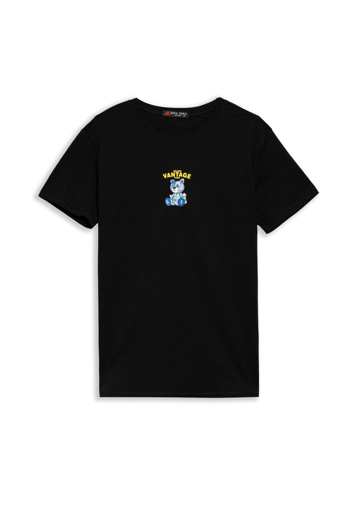 CAMISETA NEGRA VANTAGE BEAR SLIM FIT TEE - AREA ZERO