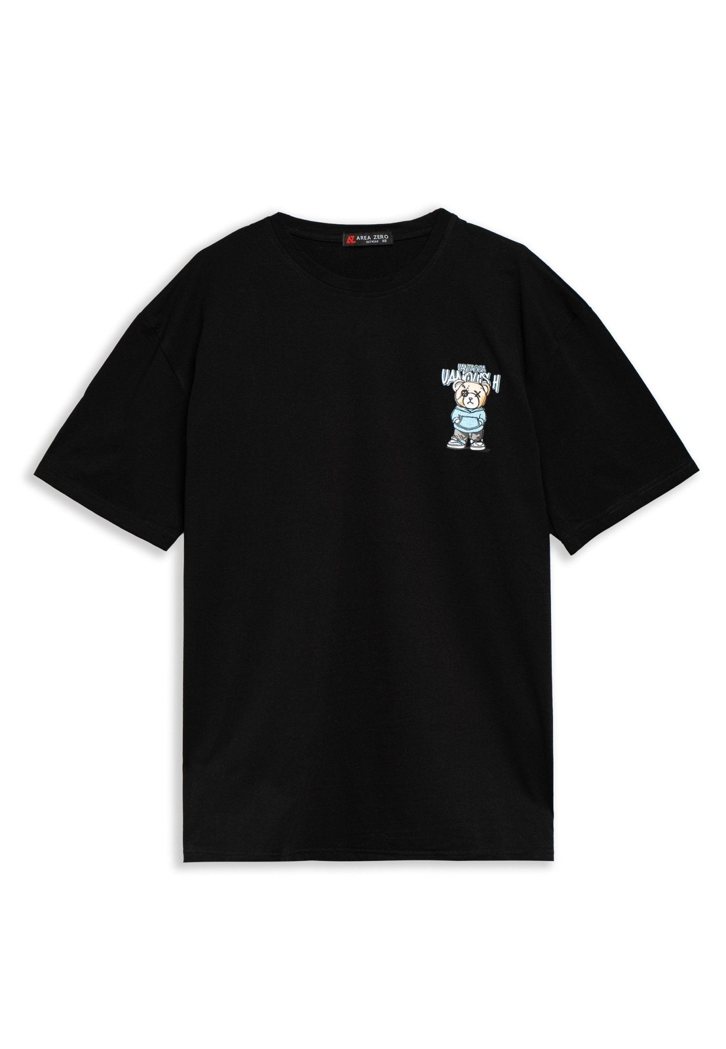 CAMISETA NEGRA/CELESTE URBAN BEAR OVERSIZED TEE - AREA ZERO