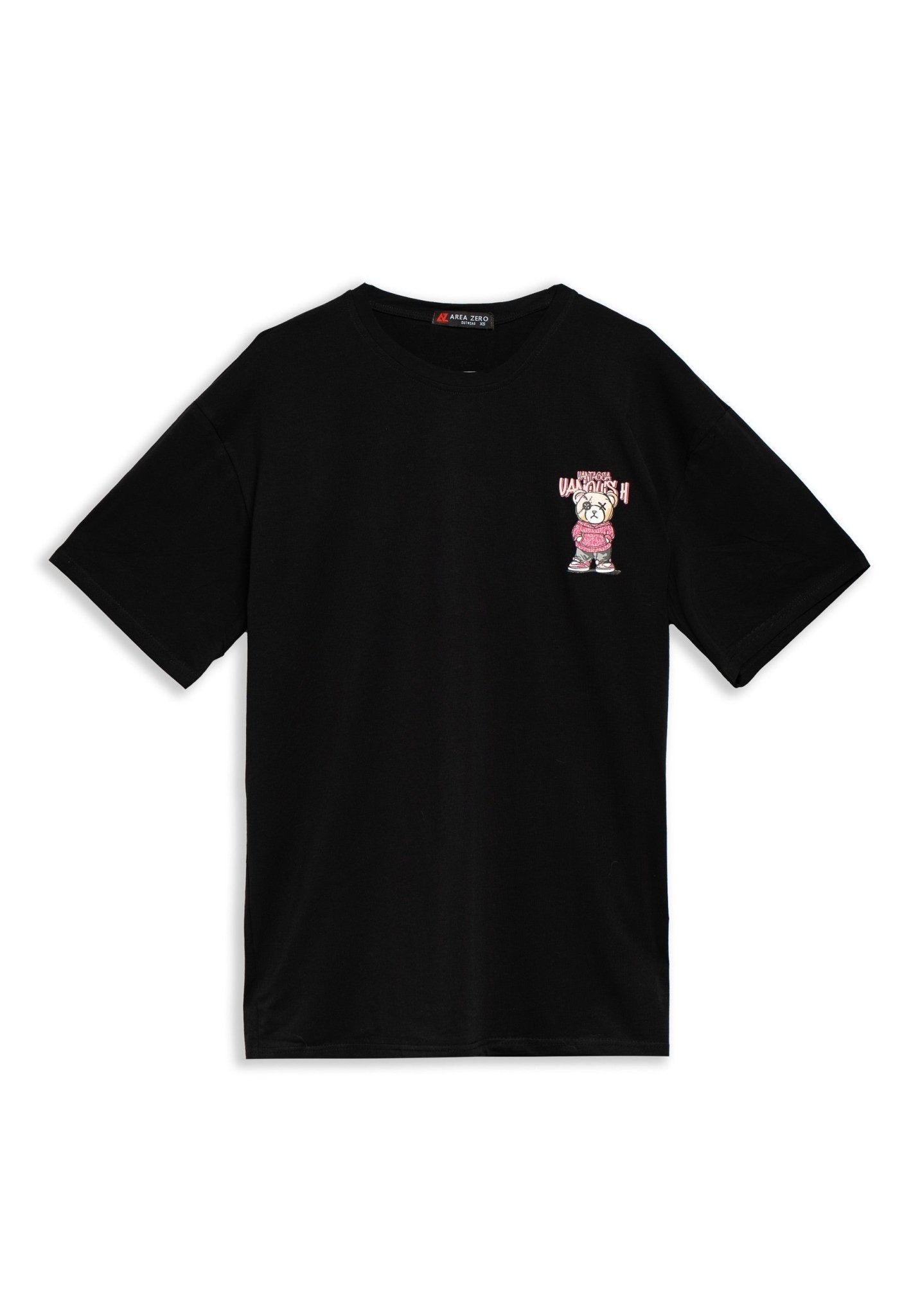 CAMISETA NEGRA/ROSA URBAN BEAR OVERSIZED TEE - AREA ZERO