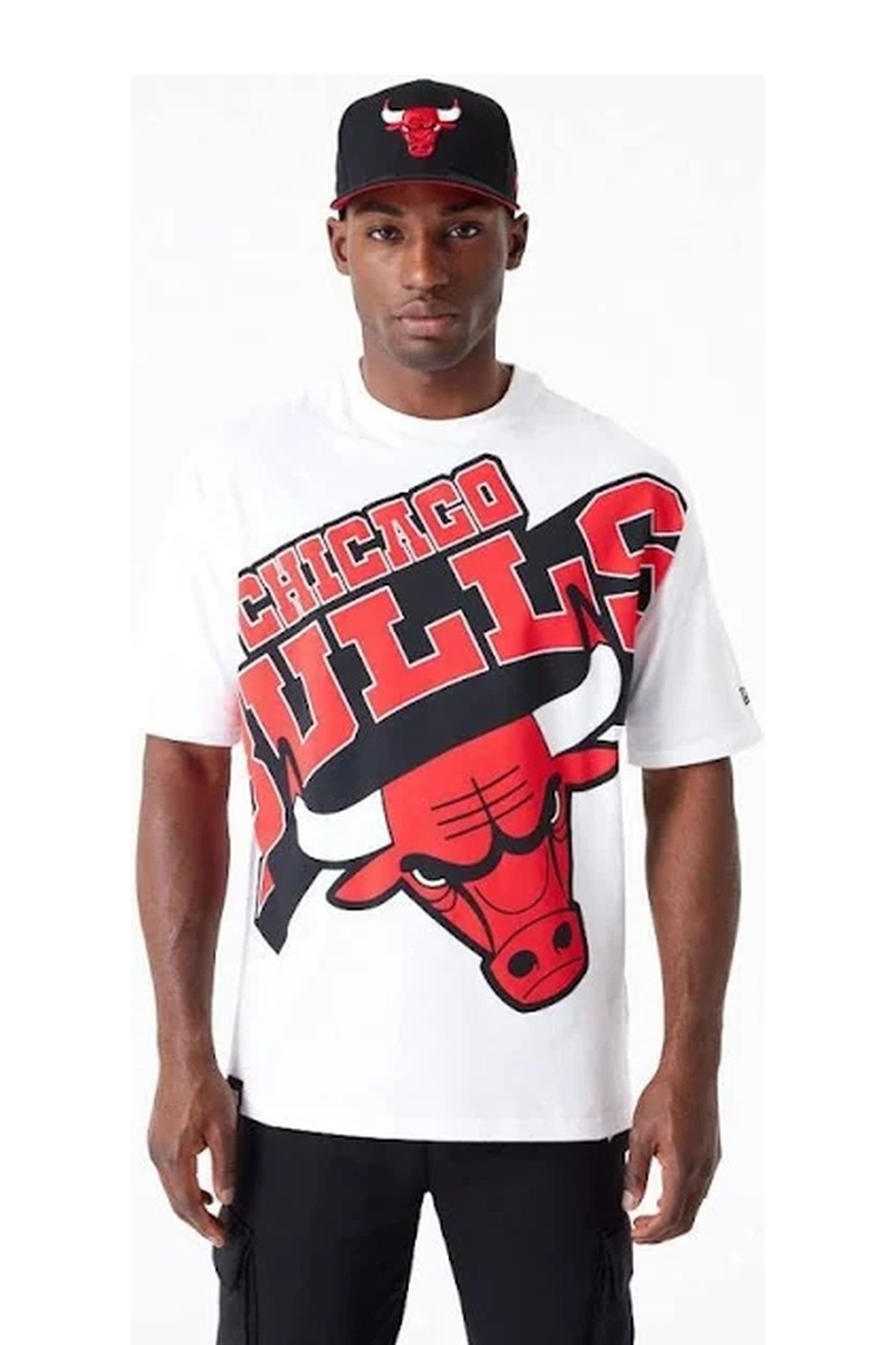 CAMISETA NEW ERA BLANCA BULLS NBA LARGE WRDMRK OS TEE CHIBUL