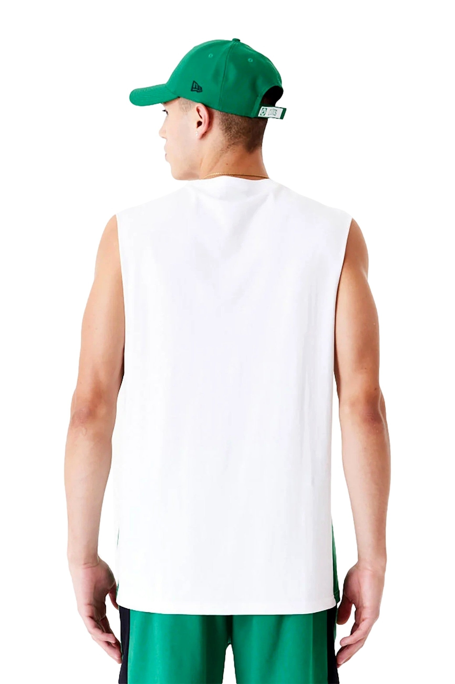 CAMISETA NEW ERA BLANCA CELTICS COLOR BLOCK SLVLSS TEE BOSCEL