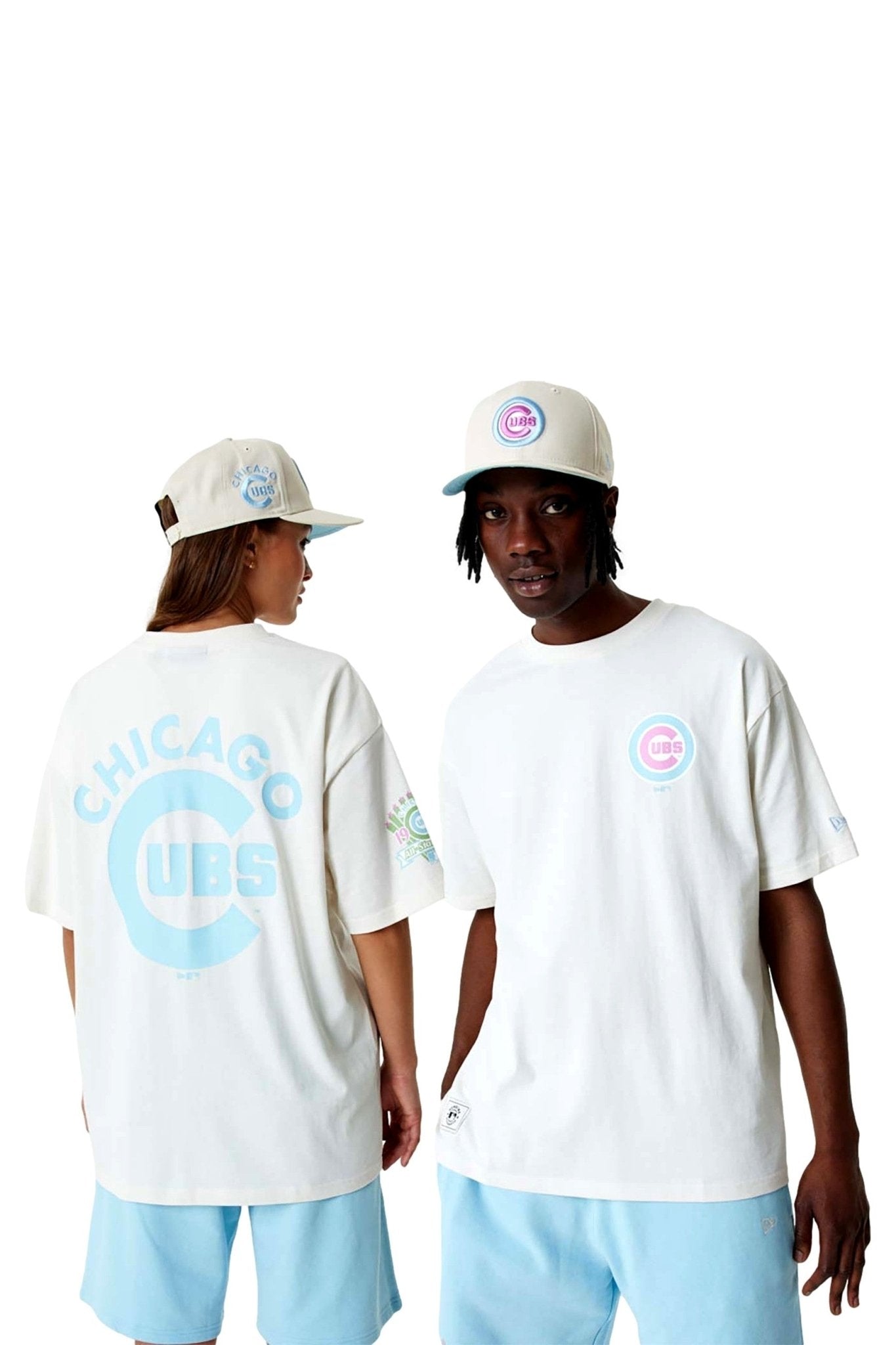 CAMISETA NEW ERA BLANCA CUBS MLN PASTEL OS TEE CHICUB - AREA ZERO