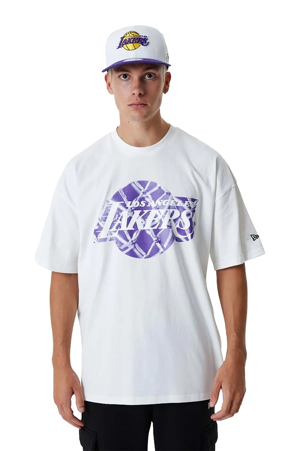 CAMISETA NEW ERA BLANCA LAKERS NBA INFILL LOGO OS TE