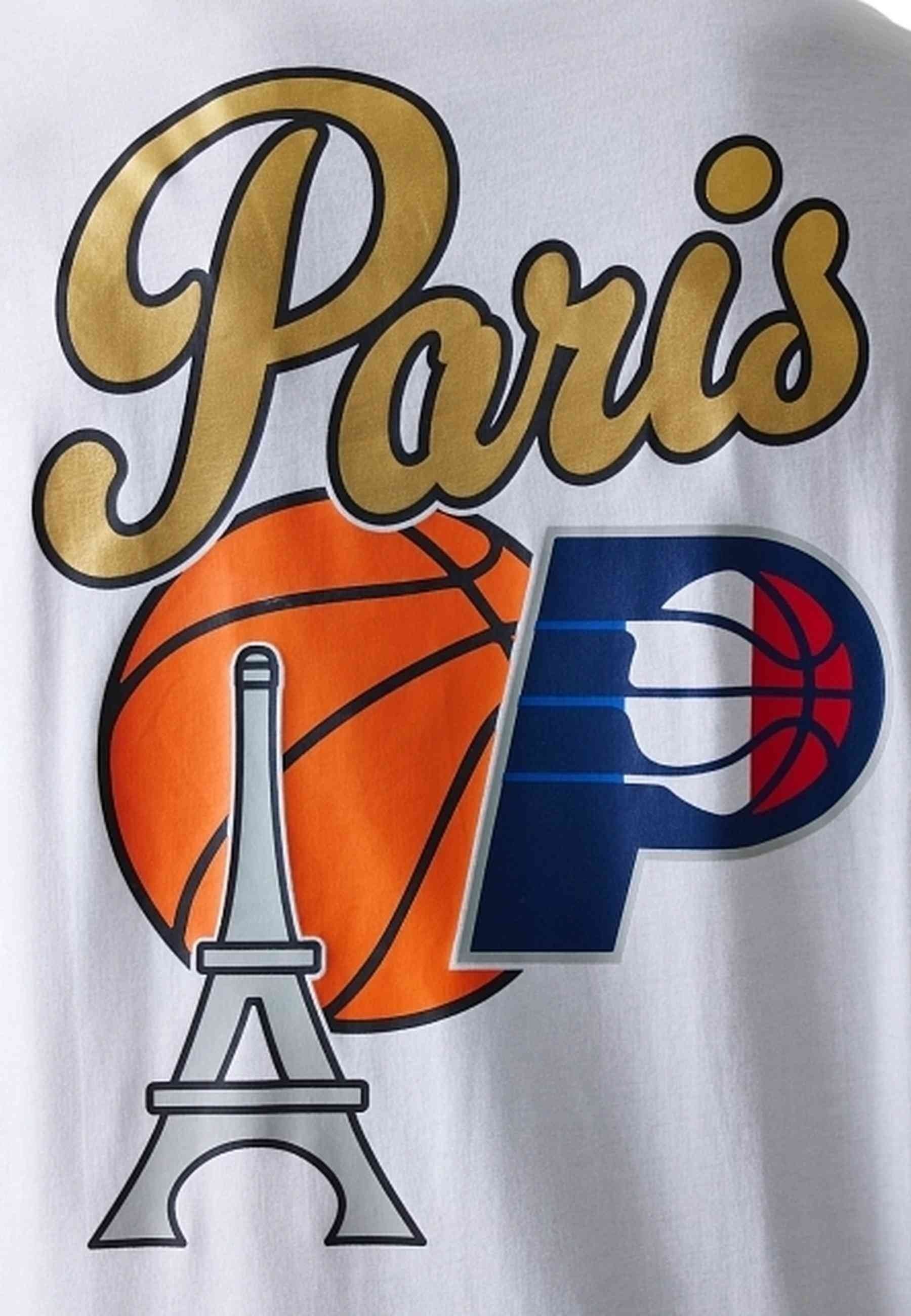CAMISETA NEW ERA BLANCA PACERS NBA PARIS GAMES OS TEE INDPAC