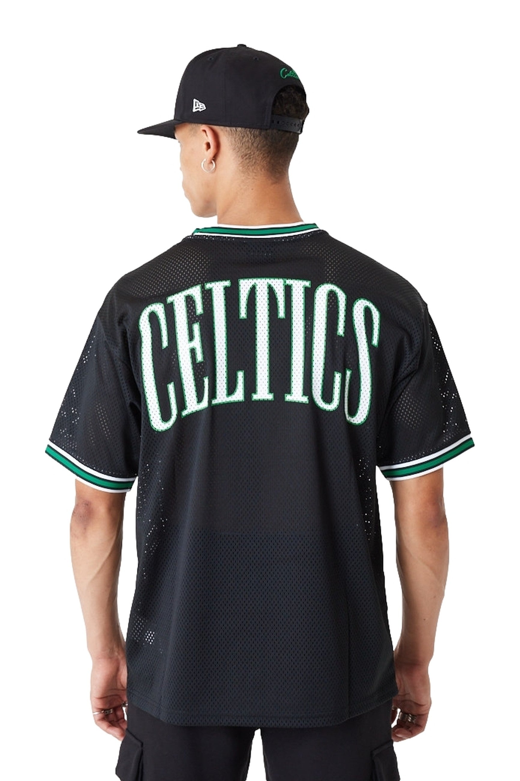 CAMISETA NEW ERA NEGRA CELTICS NBA OS MESH TEE BOSCEL