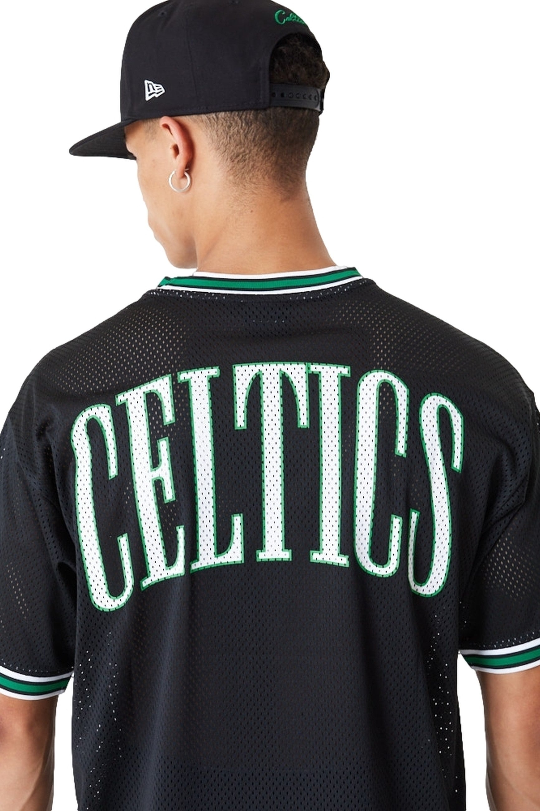 CAMISETA NEW ERA NEGRA CELTICS NBA OS MESH TEE BOSCEL