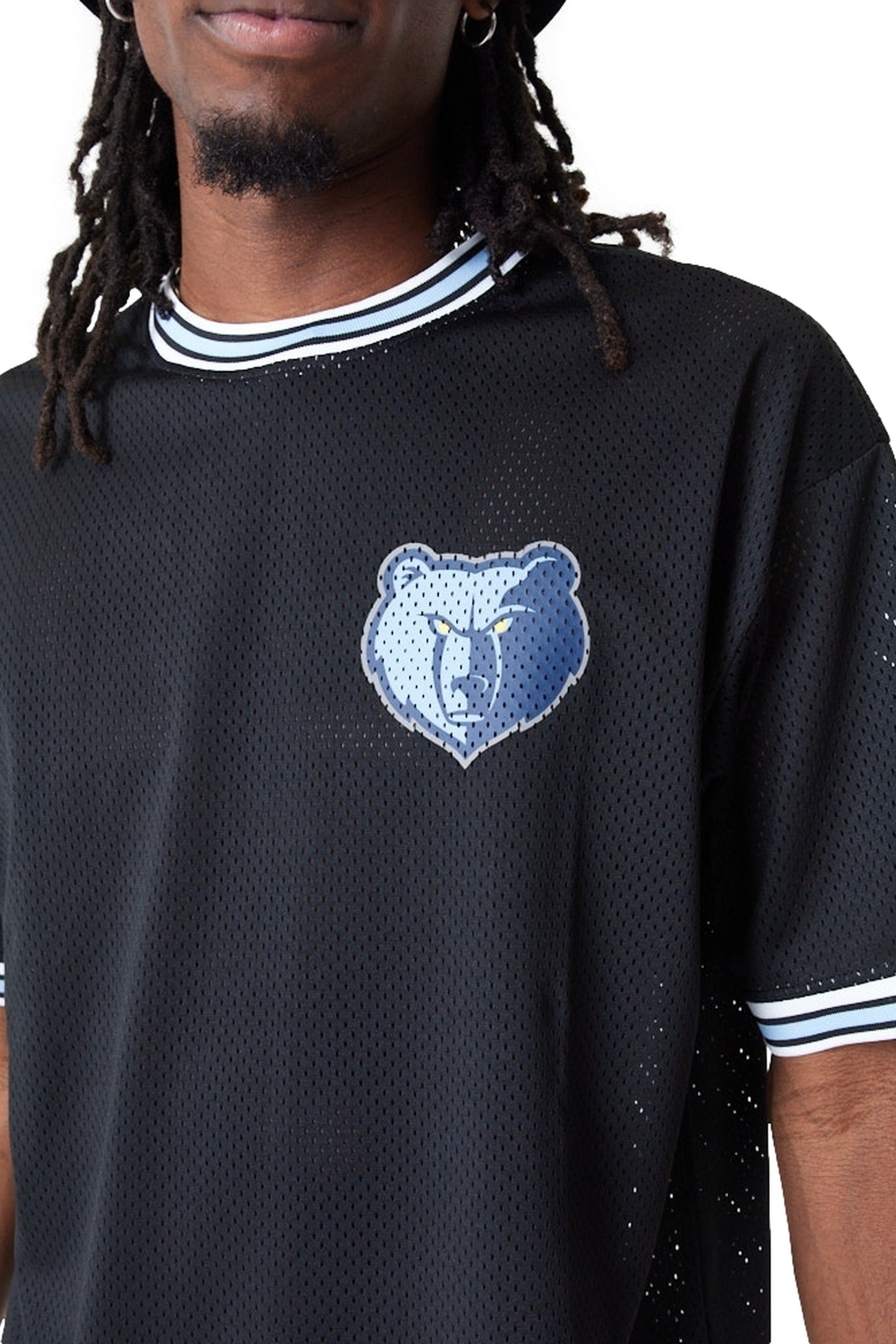 CAMISETA NEW ERA NEGRA GRIZZLEES NBA OS MESH TEE MEMGRI