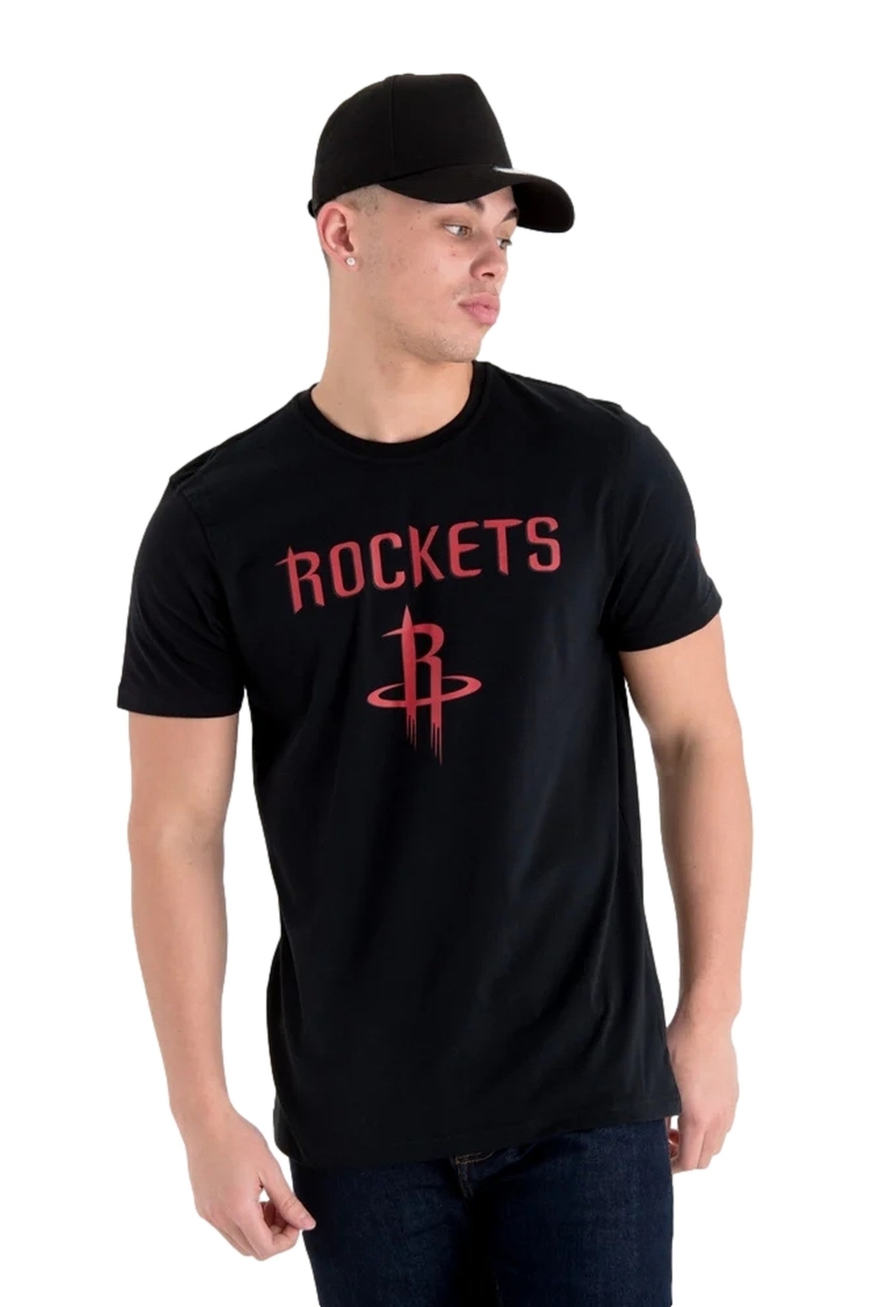 CAMISETA NEW ERA NEGRA HOUSTON ROCKETS TEAM LOGO TEE