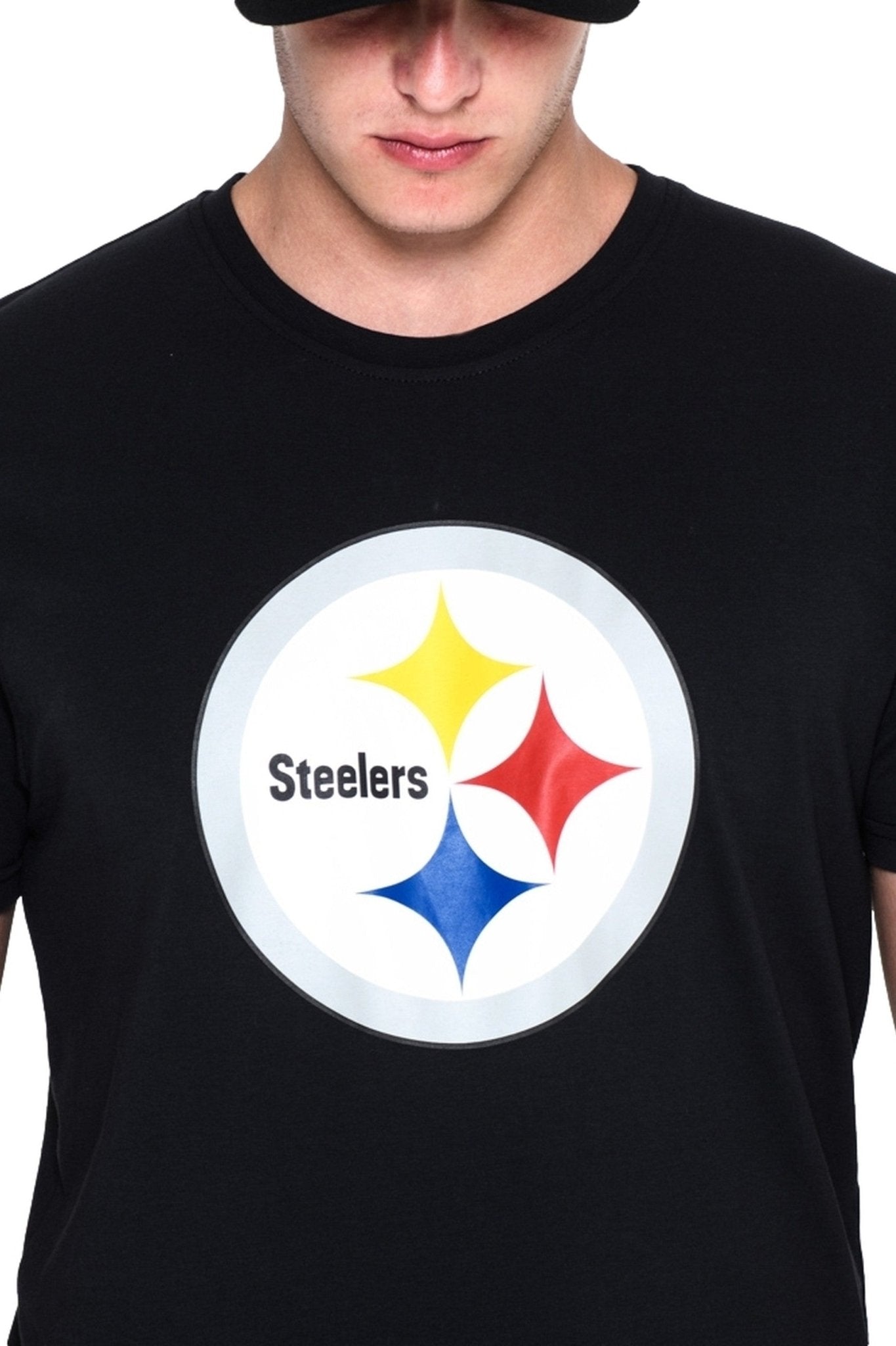 CAMISETA NEW ERA NEGRA PITTSBURG STEELERS TEAM LOGO TEE - AREA ZERO