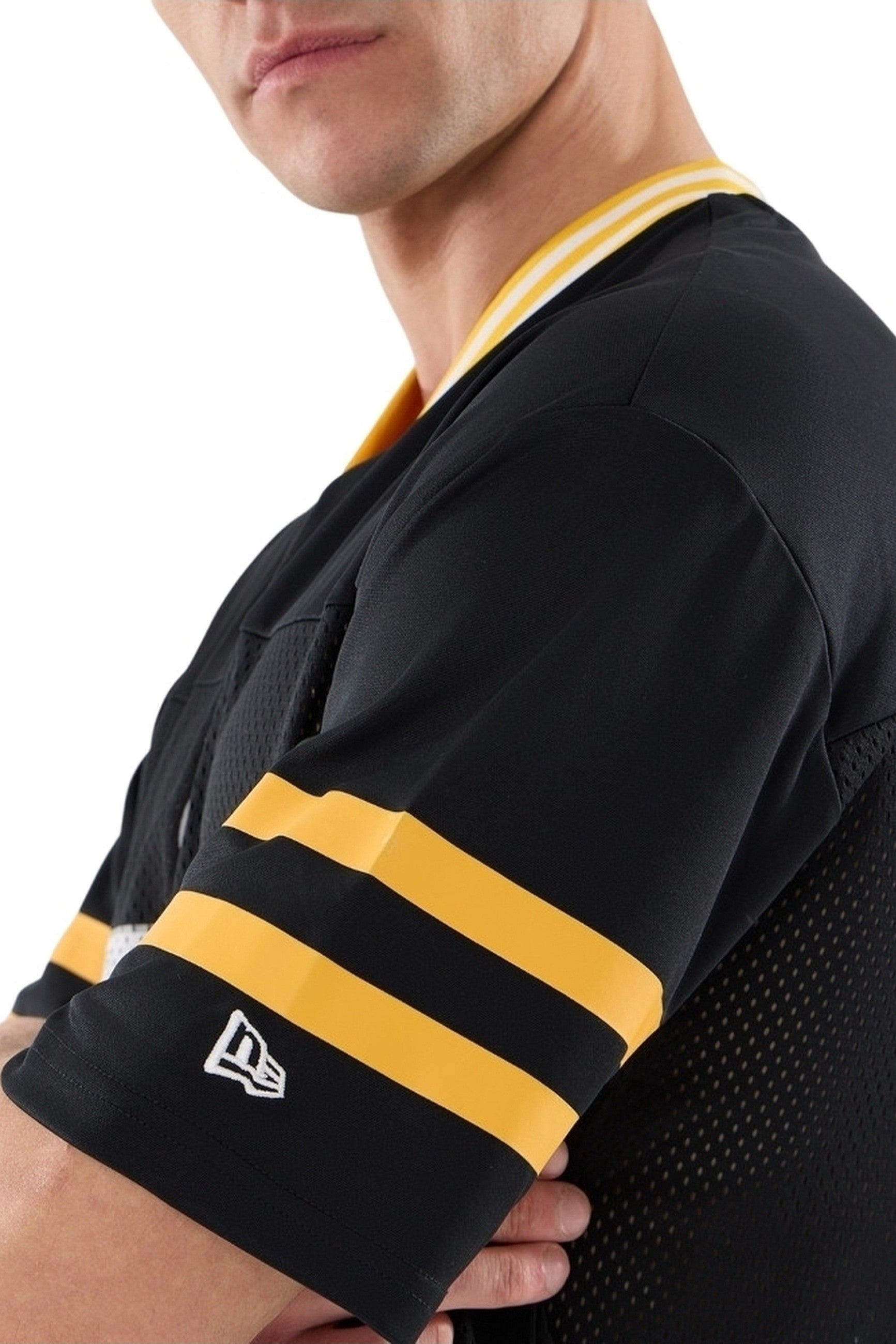 CAMISETA NEW ERA NEGRA STEELERS NOS NFL MESH TEE