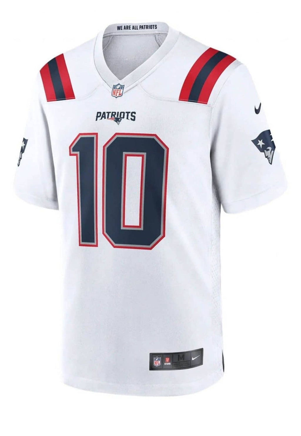 CAMISETA NIKE BLANCA PATRIOTS 10 JONES NHL JERSEY - AREA ZERO