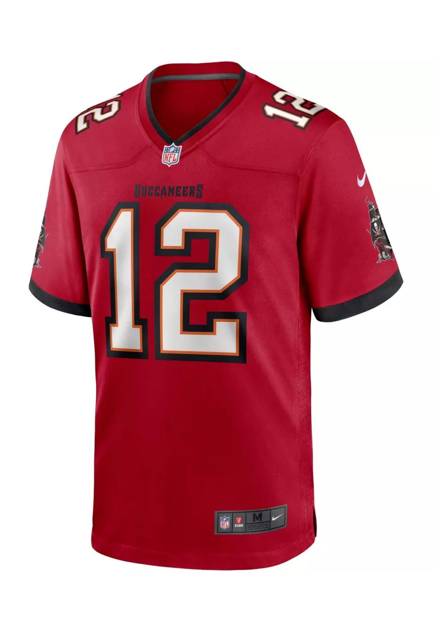 CAMISETA NIKE ROJA BUCCANEERS 12 BRADY NFL JERSEY