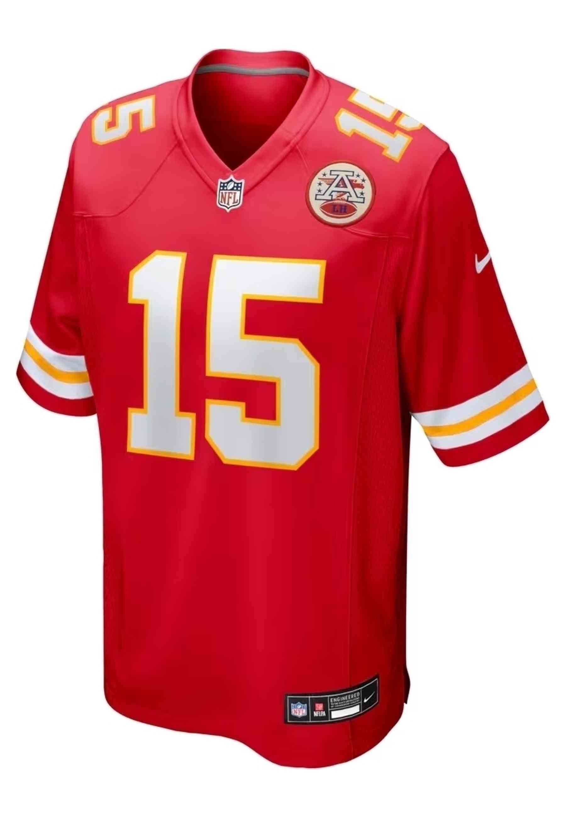 CAMISETA NIKE ROJA KANSAS CHIEFS MAHOMES 15 HOME FIELD JERSEY