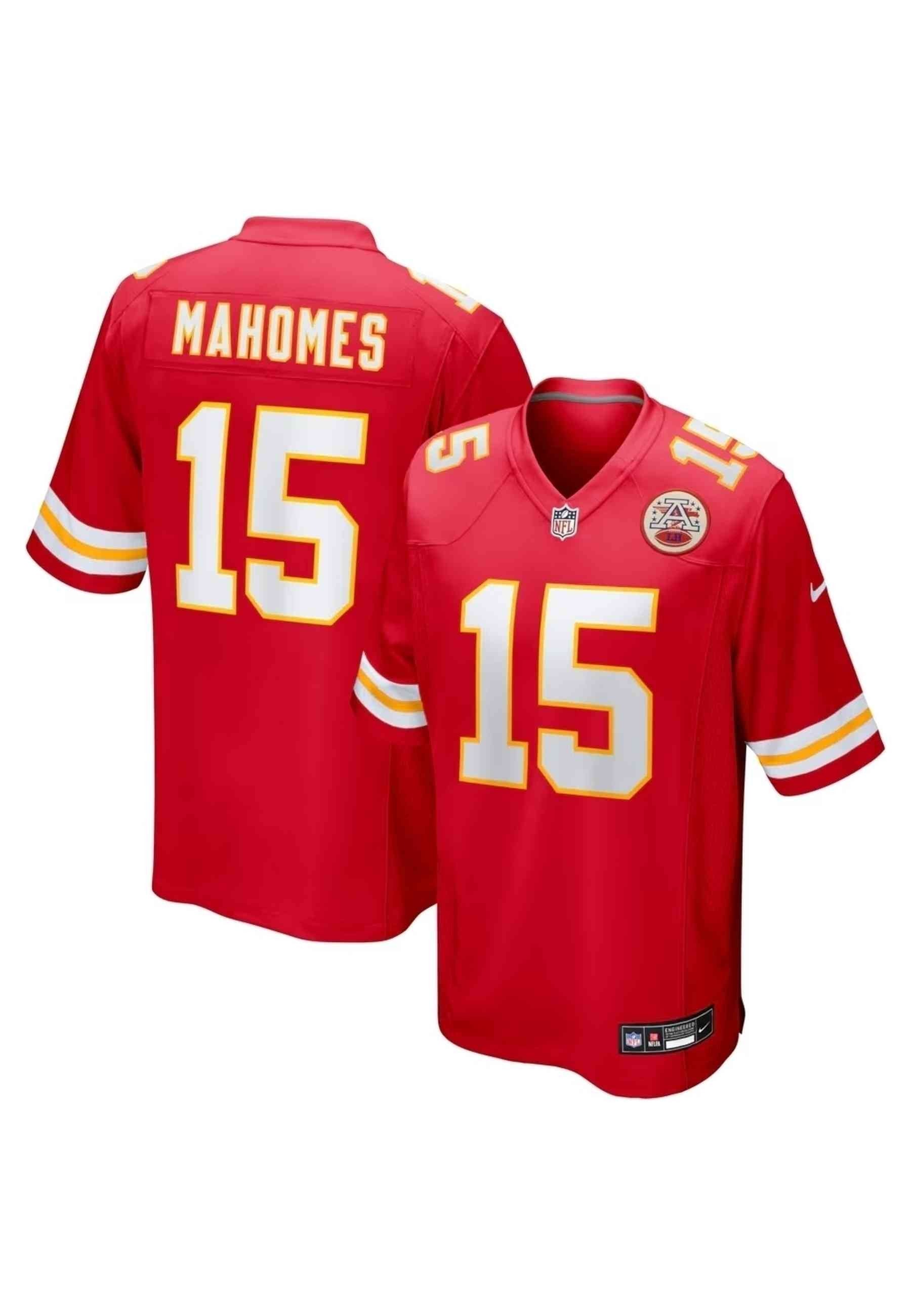 CAMISETA NIKE ROJA KANSAS CHIEFS MAHOMES 15 HOME FIELD JERSEY
