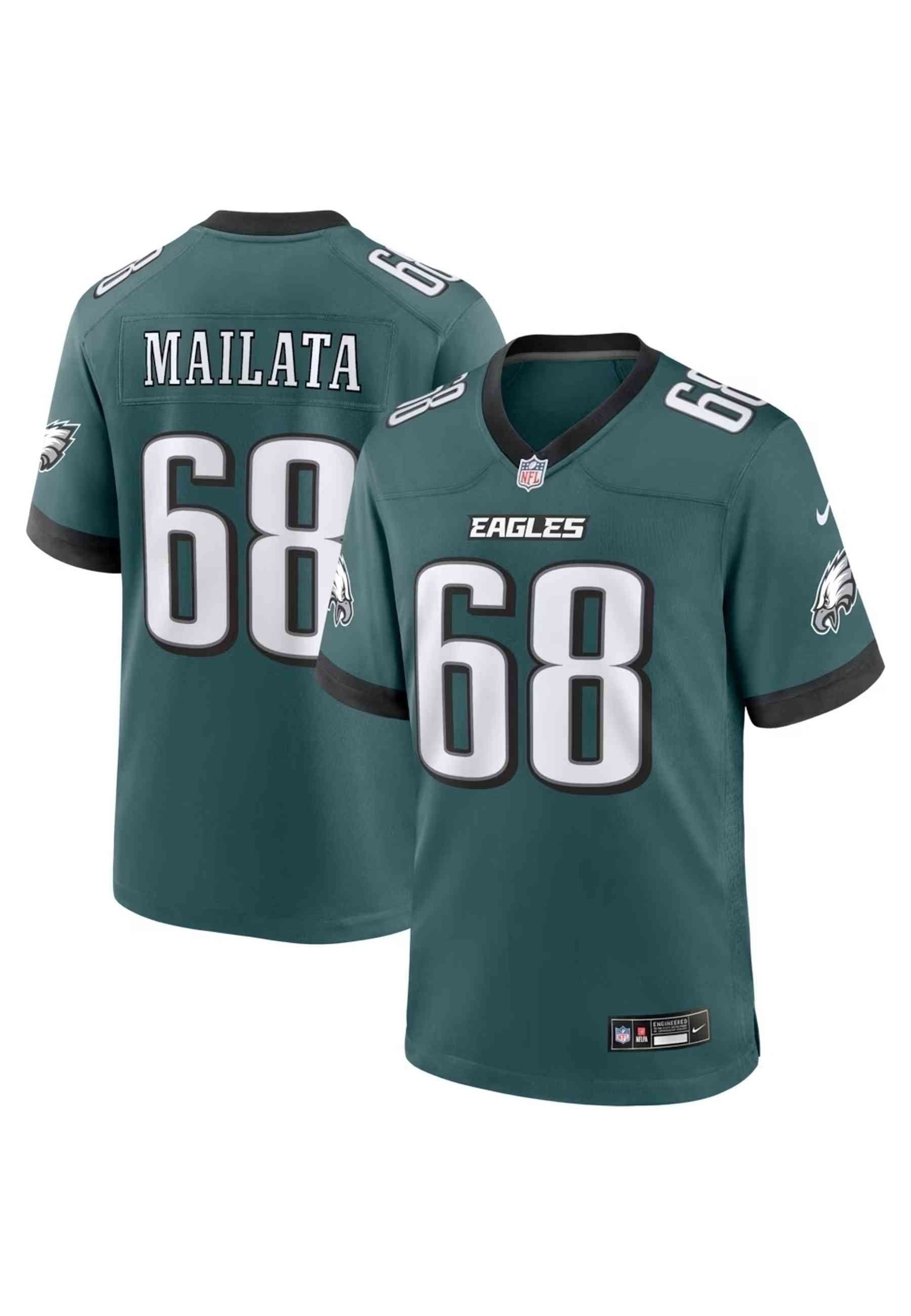 CAMISETA NIKE TEAL PHILLADELPHIA EAGLES MAILATA 68 HOME FIELD JERSEY