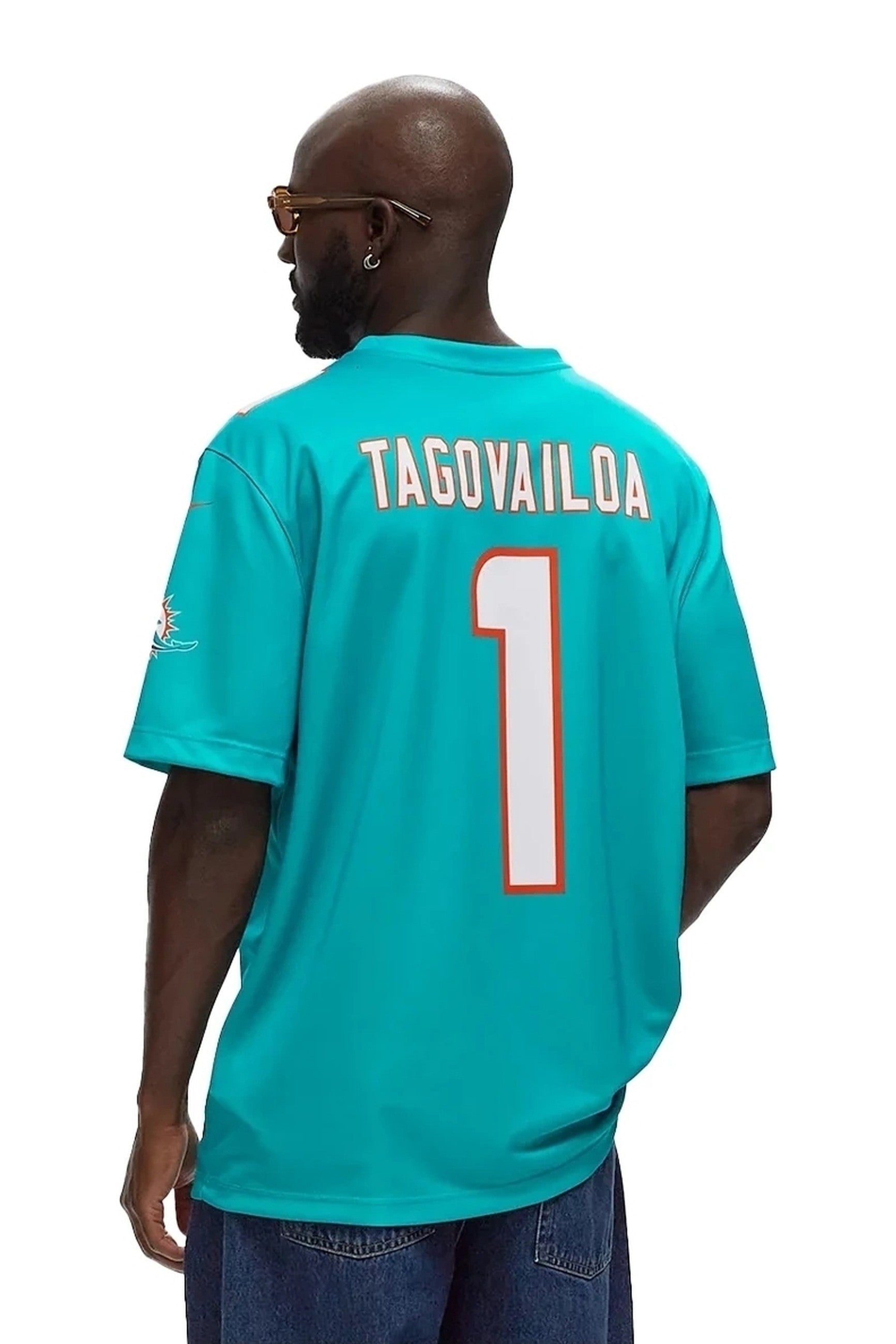 CAMISETA NIKE TURQUESA MIAMI DOLPHINS TAGOVAILOA 1 NFL JERSEY