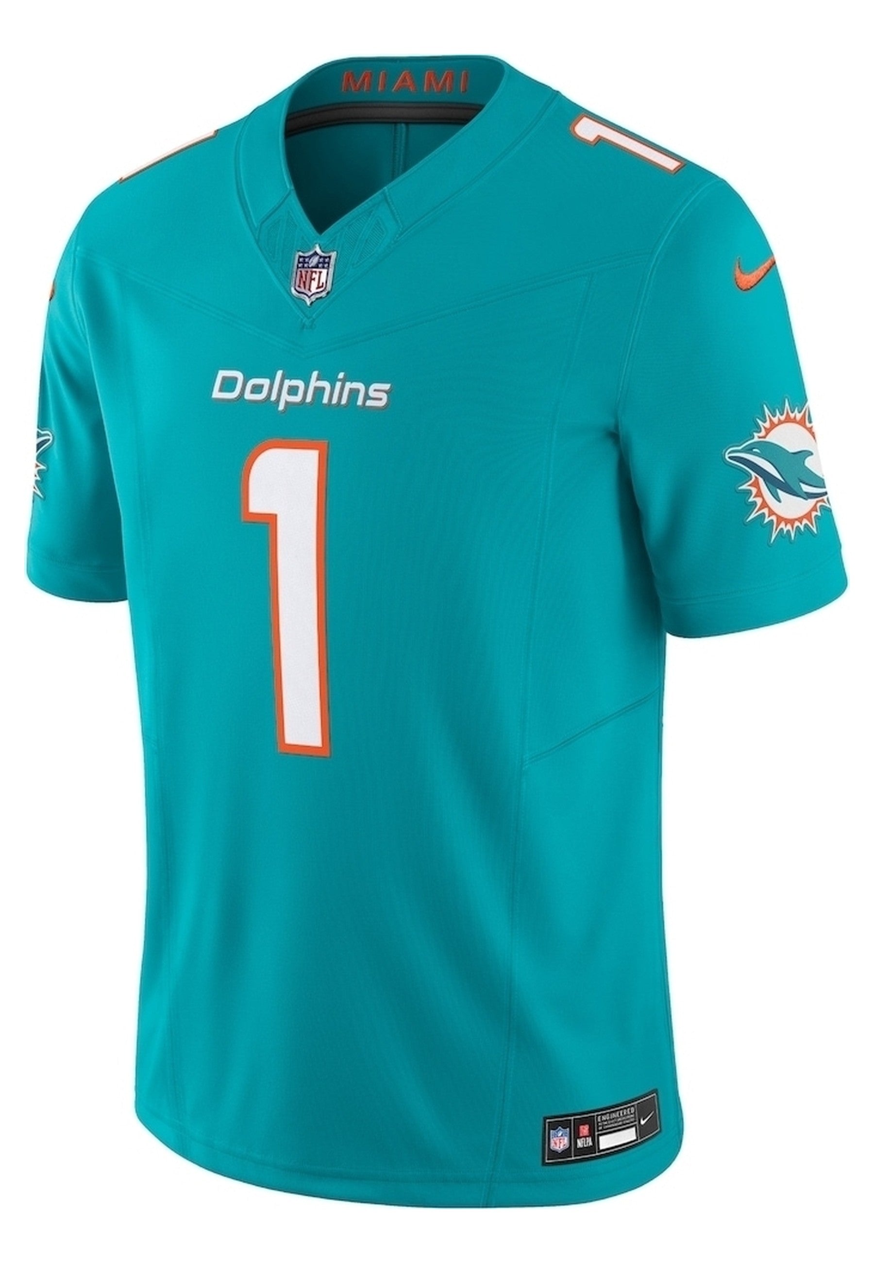 CAMISETA NIKE TURQUESA MIAMI DOLPHINS TAGOVAILOA 1 NFL JERSEY