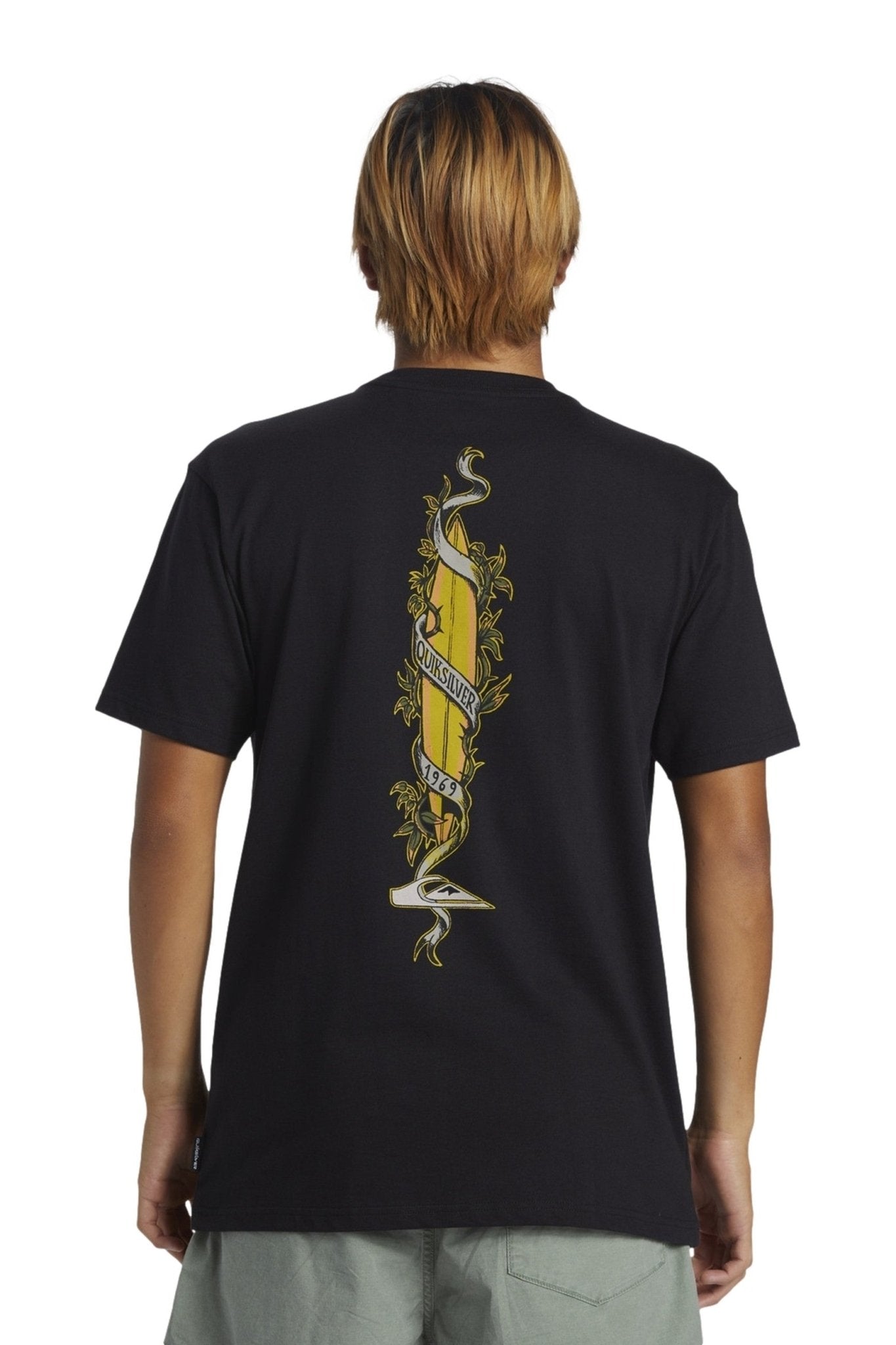 CAMISETA QUIKSILVER NEGRA STEP UP MOE TEE KVJ0 - AREA ZERO