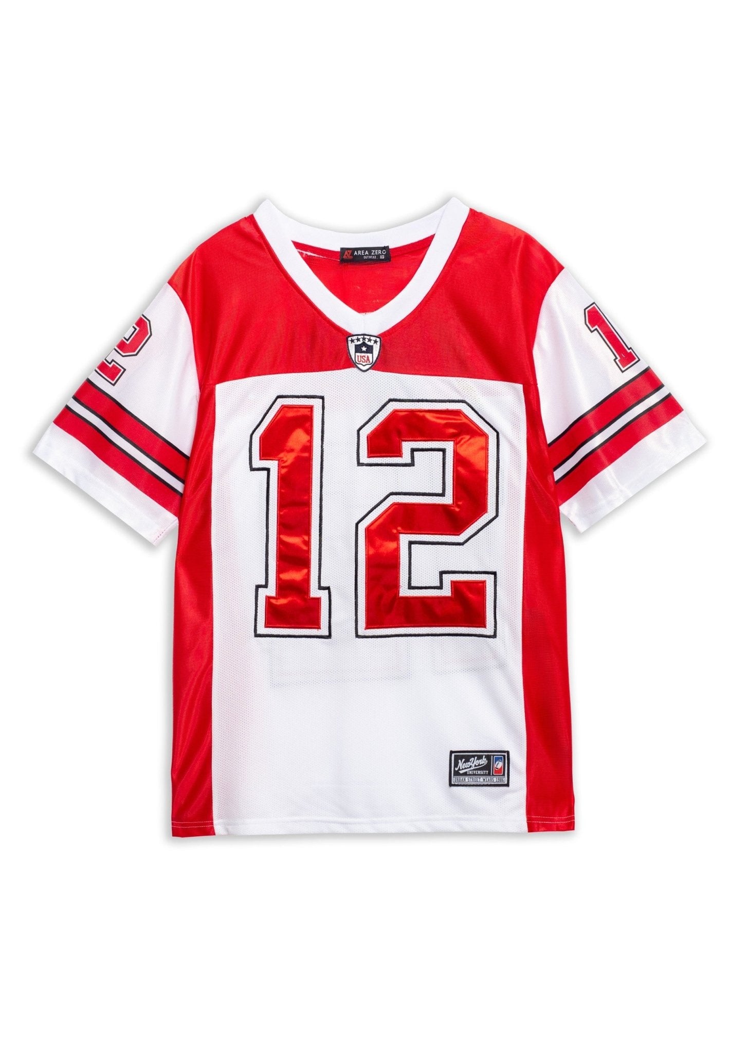 CAMISETA ROJA BRADY 12 NFL JERSEY - AREA ZERO