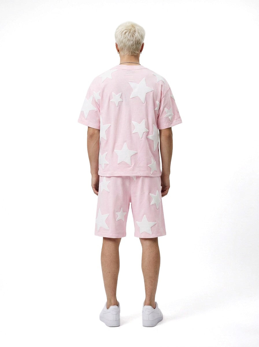 CAMISETA ROSA FALLING STARS OVERSIZED TEE