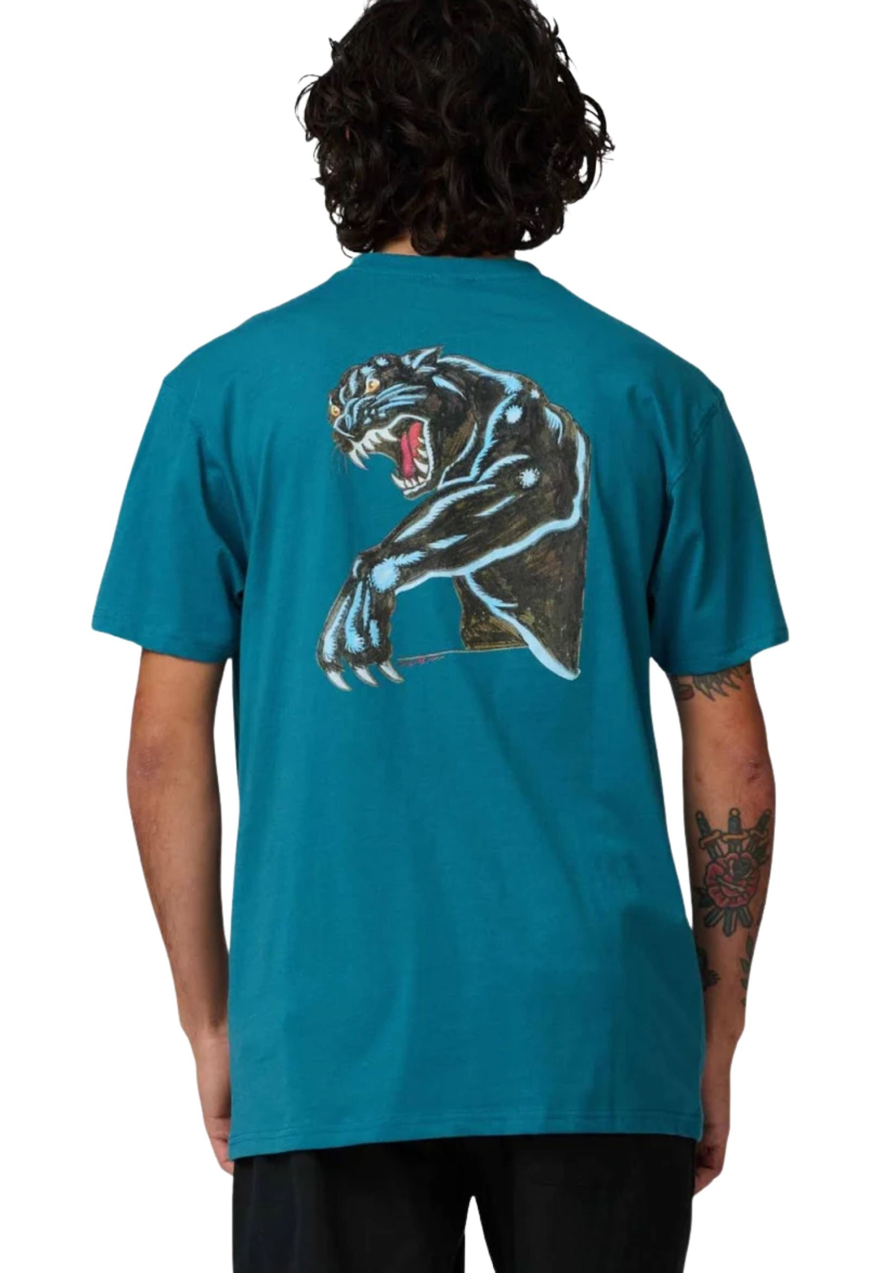 CAMISETA SANTA CRUZ AZUL NATAS SKETCH PANTHER TEE