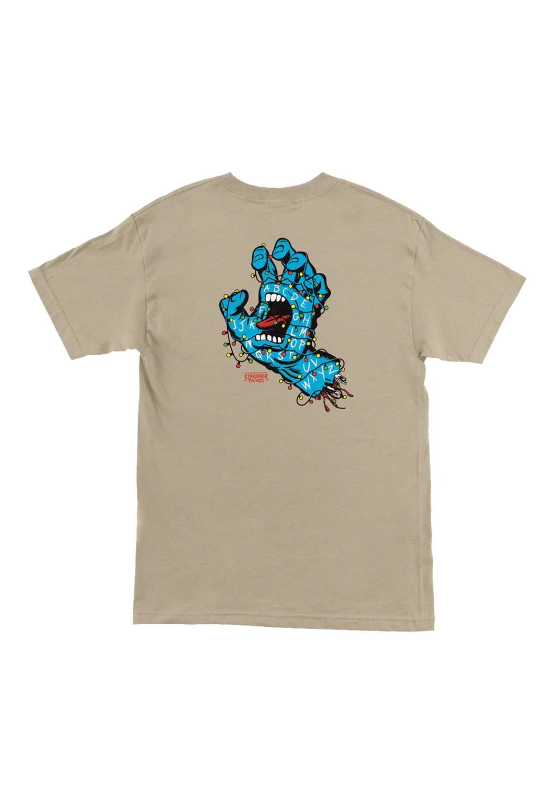 CAMISETA SANTA CRUZ BEIGE STRANGER THINGS SCREAMING LIGHTS TEE