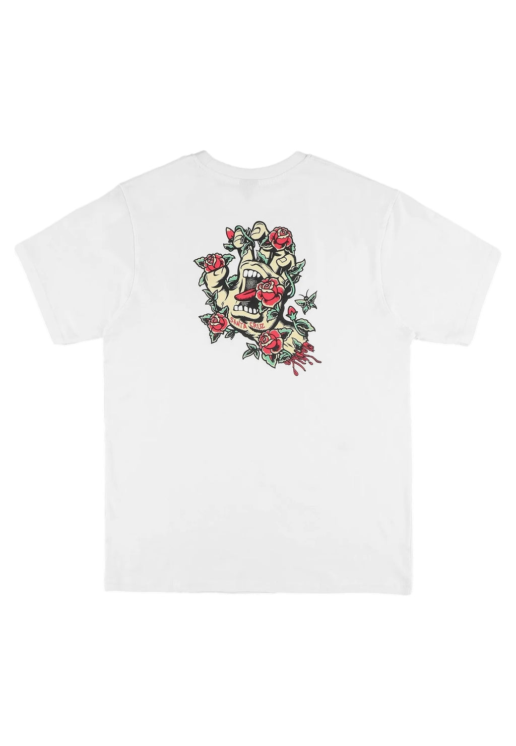CAMISETA SANTA CRUZ BLANCA SCREAMING ROSE FLASH TEE