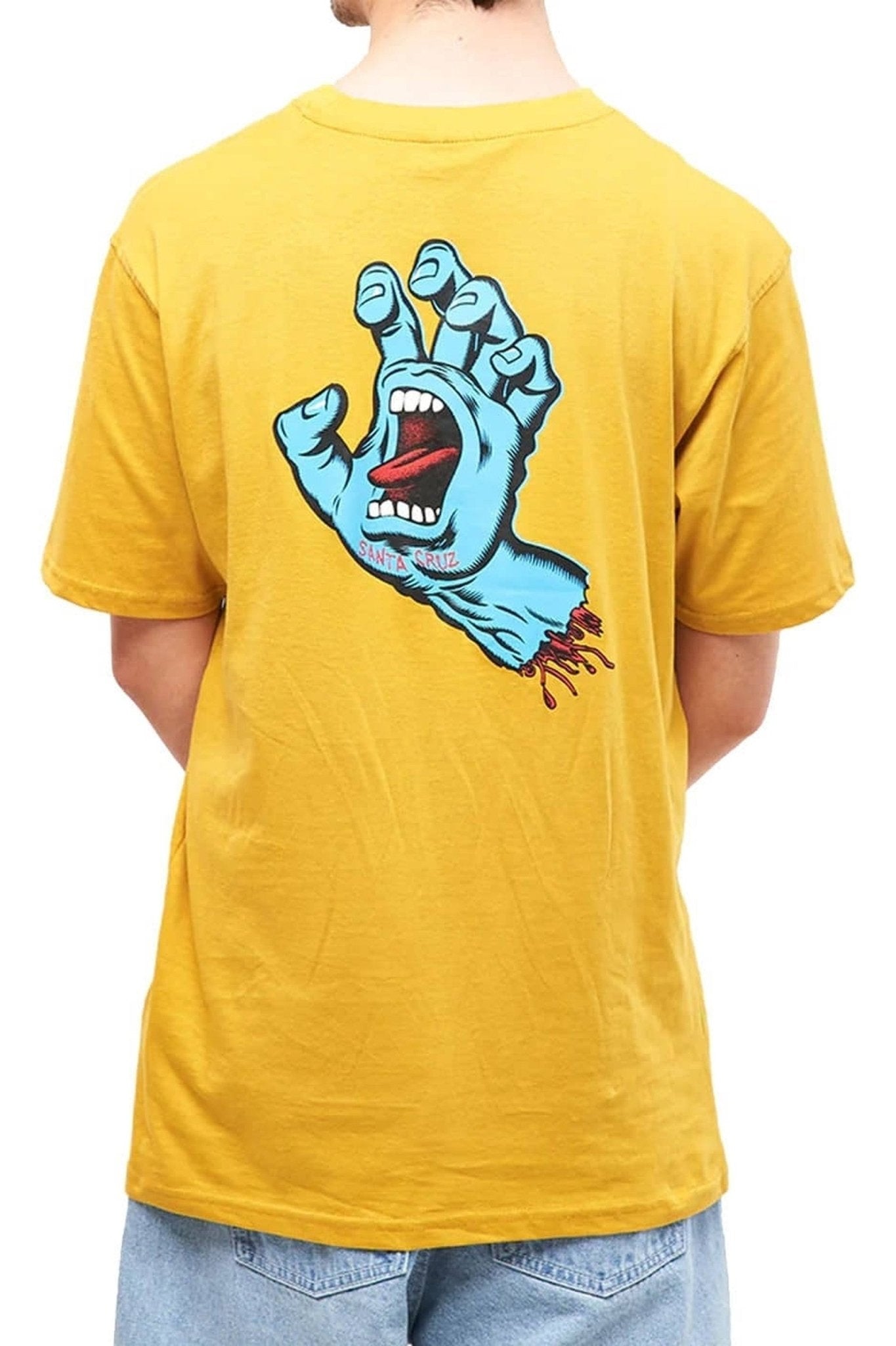 CAMISETA SANTA CRUZ MOSTAZA SCREAMING HAND CHEST TEE - AREA ZERO