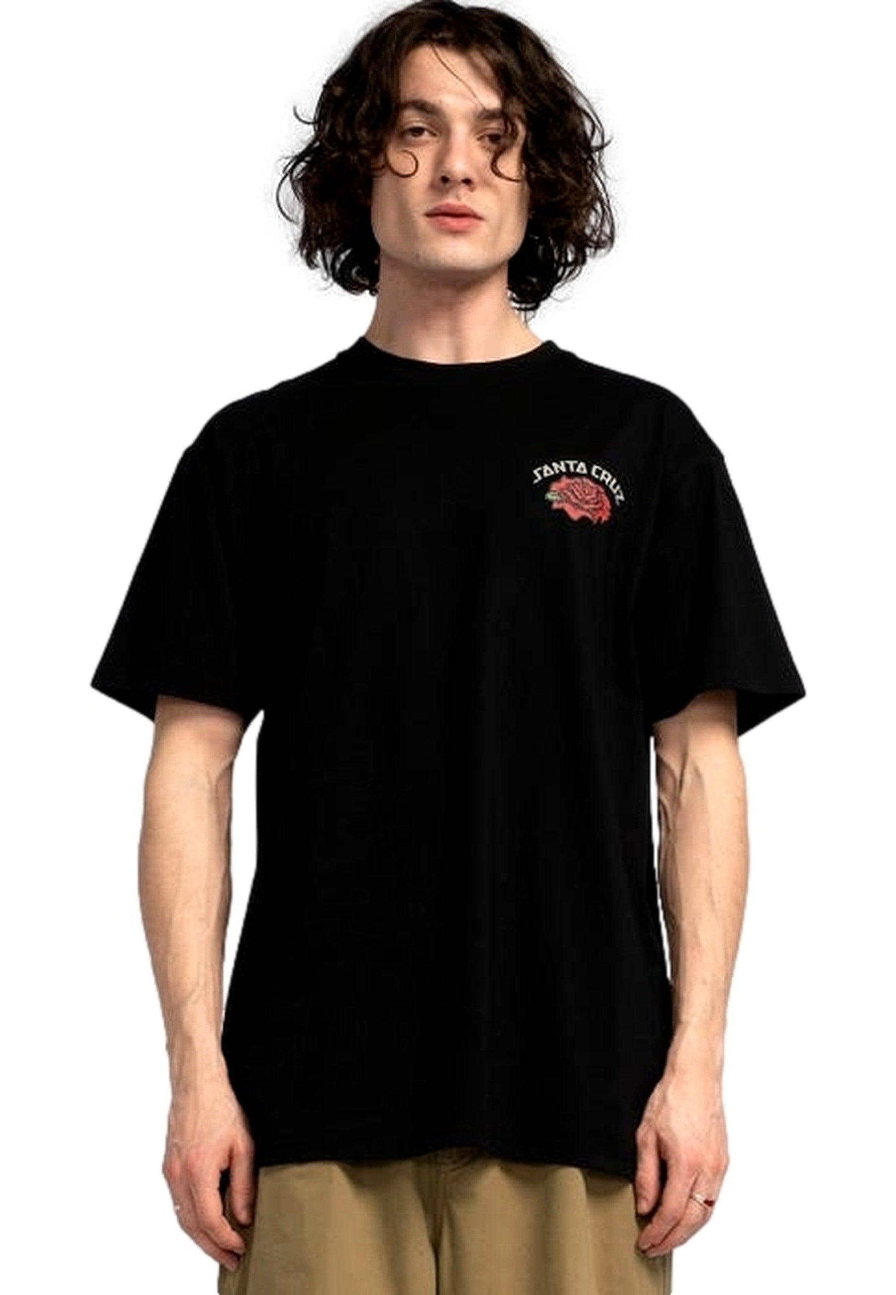 CAMISETA SANTA CRUZ NEGRA DRESSEN ROSES SOLO TEE