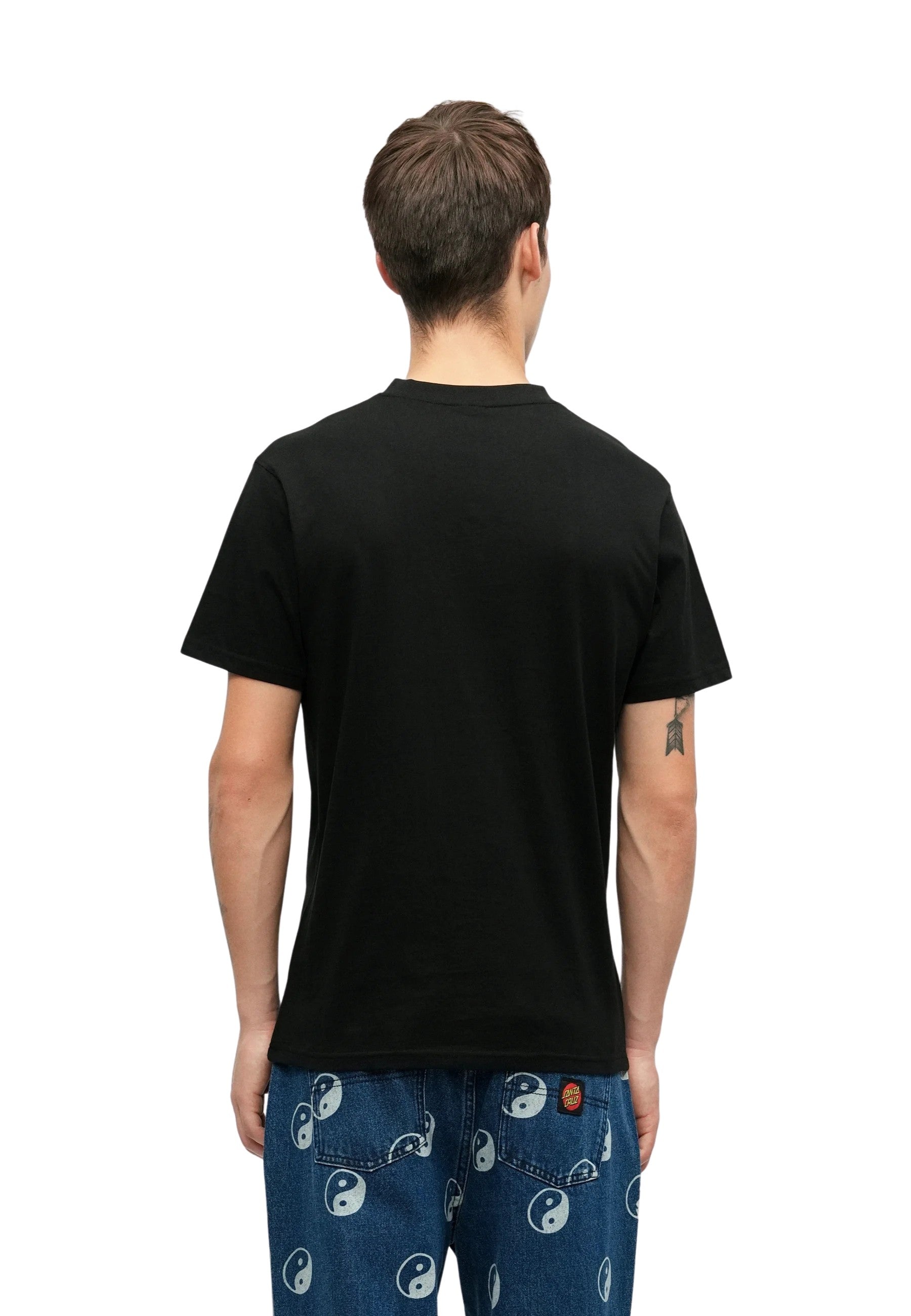 CAMISETA SANTA CRUZ NEGRA SCREAMING FLAME FRONT TEE