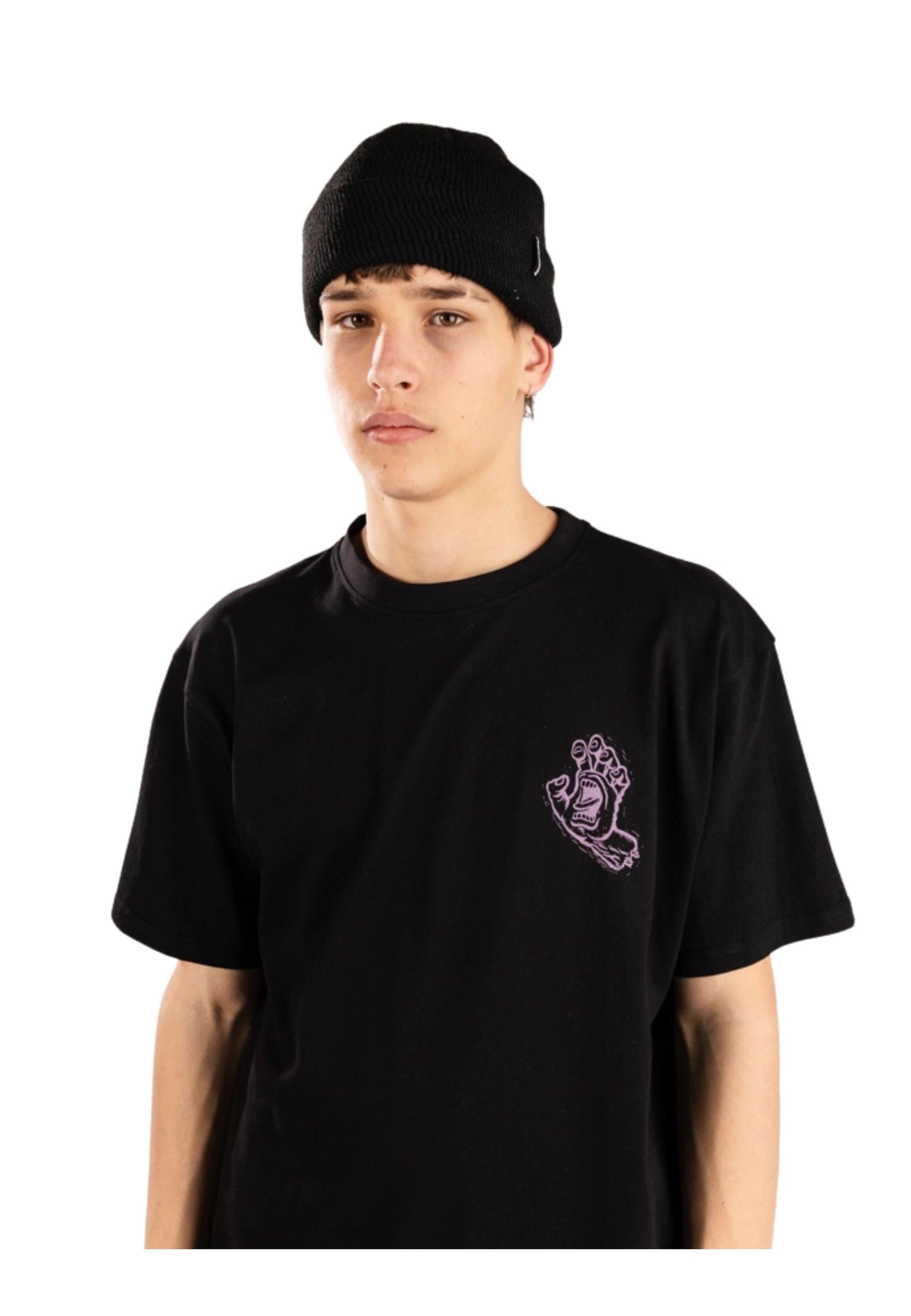 CAMISETA SANTA CRUZ NEGRA STAMPED SCREAMING HAND TEE