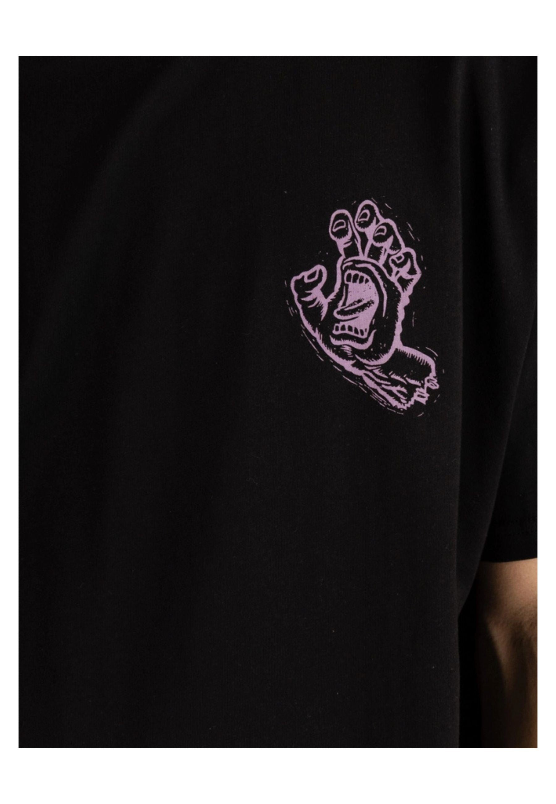 CAMISETA SANTA CRUZ NEGRA STAMPED SCREAMING HAND TEE