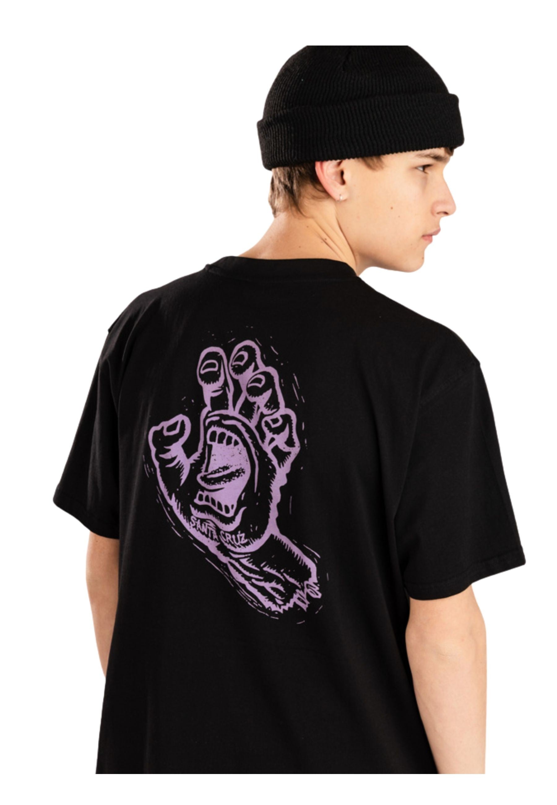 CAMISETA SANTA CRUZ NEGRA STAMPED SCREAMING HAND TEE