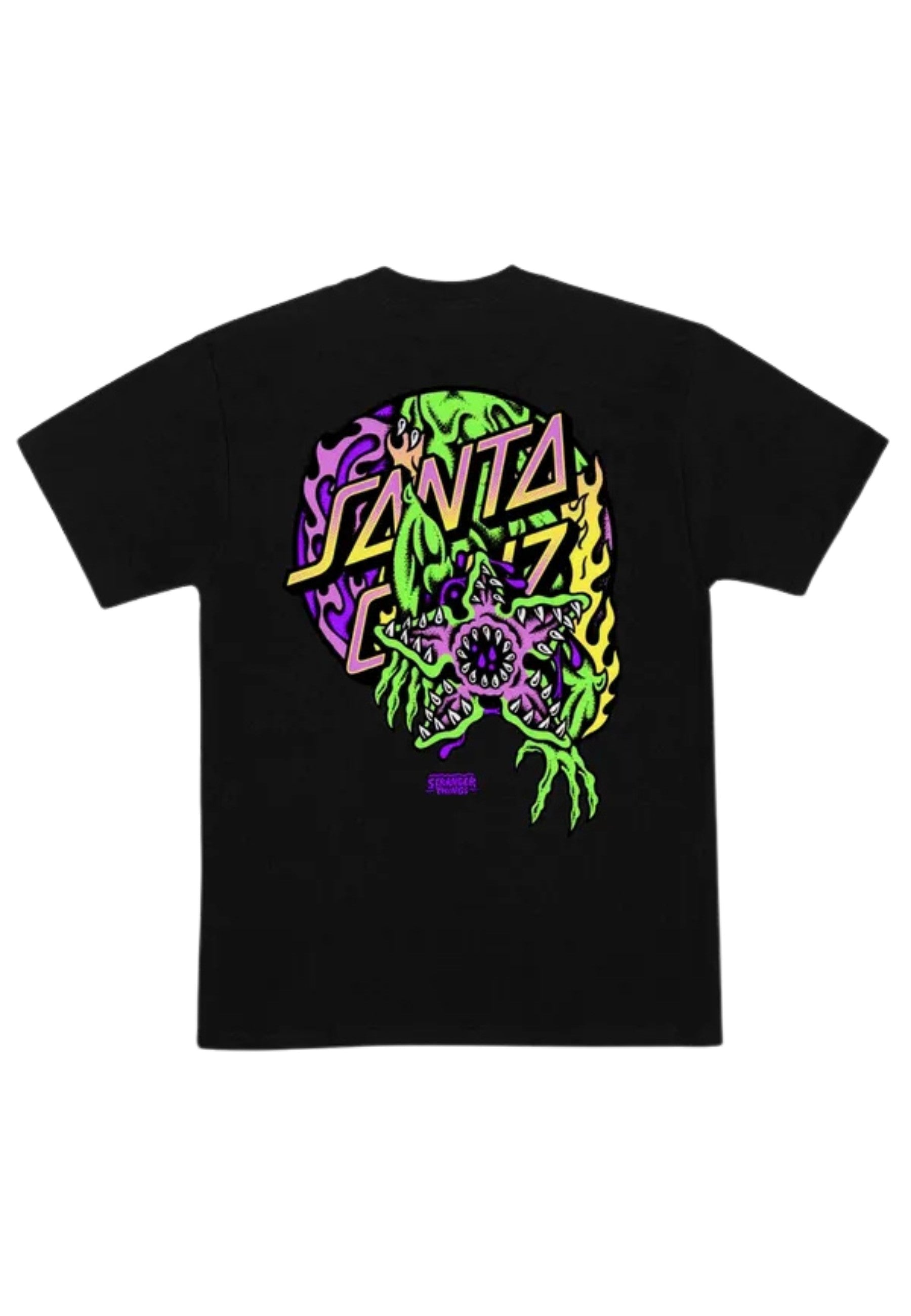 CAMISETA SANTA CRUZ NEGRA STRANGER THINGS DEMOGORGON DOT TEE
