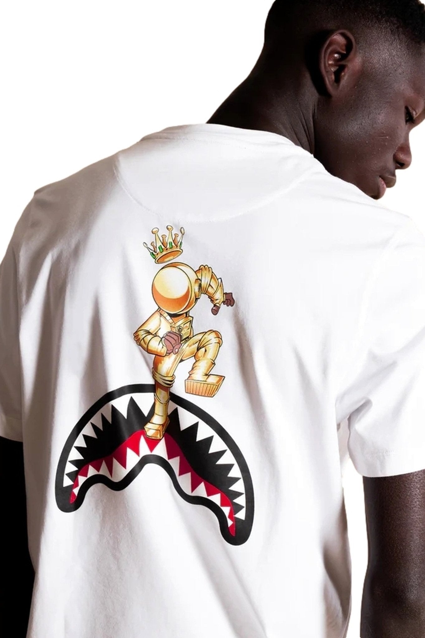 CAMISETA SPRAYGROUND BLANCA ASTROMANE JUMP TEE - AREA ZERO