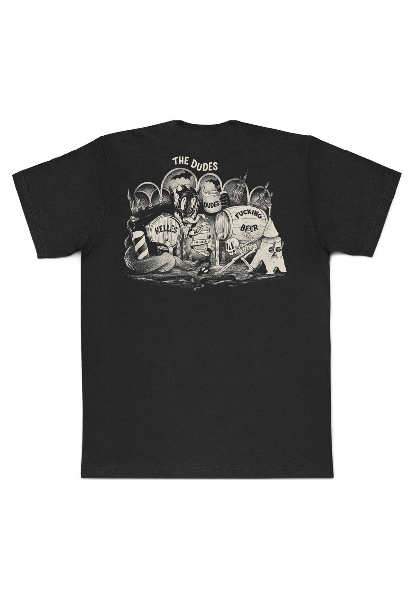 CAMISETA THE DUDES NEGRA HELLES IN HELL TEE - AREA ZERO