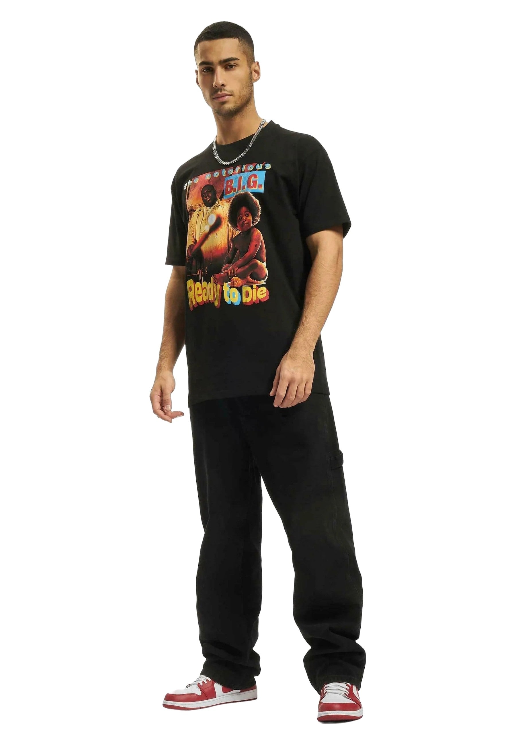CAMISETA UPSCALE NEGRA BIGGIE READY TO DIE OVERSIZED TEE