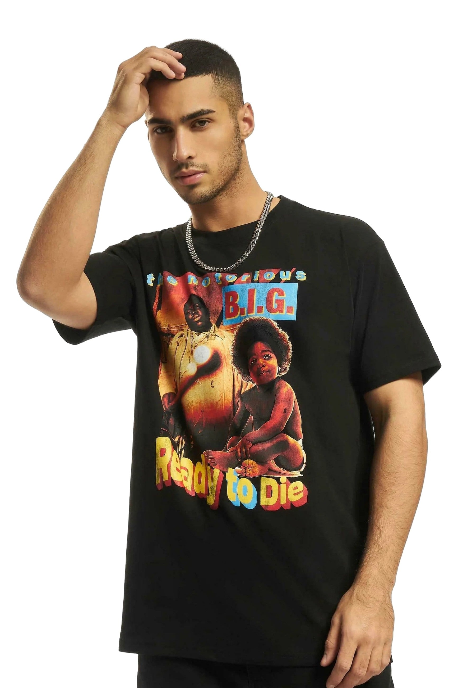 CAMISETA UPSCALE NEGRA BIGGIE READY TO DIE OVERSIZED TEE