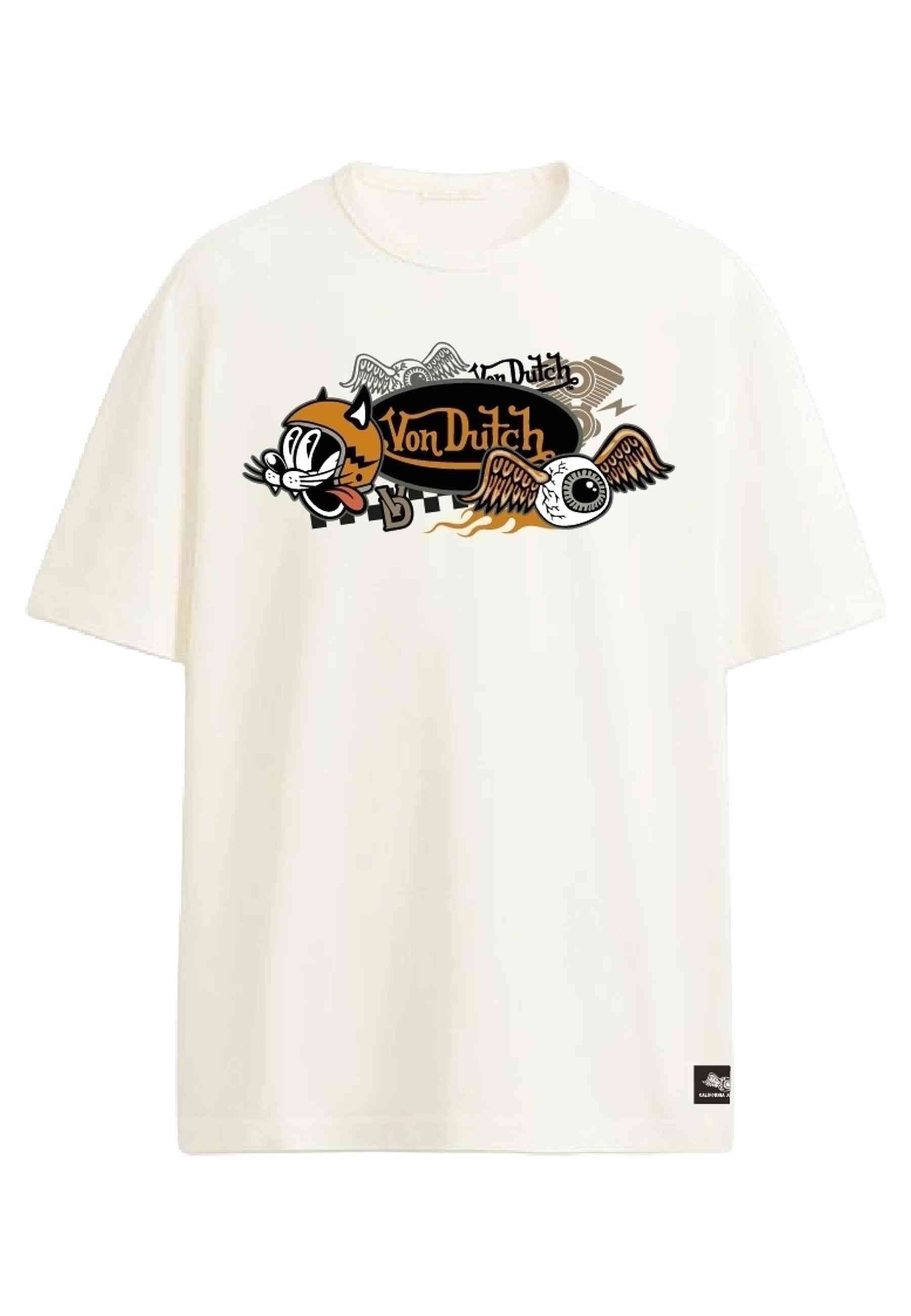 CAMISETA VON DUTCH CRUDA VON CAT RELAXED FIT TEE