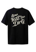 CAMISETA VON DUTCH NEGRA DIE DIRT RELAXED FIT TEE
